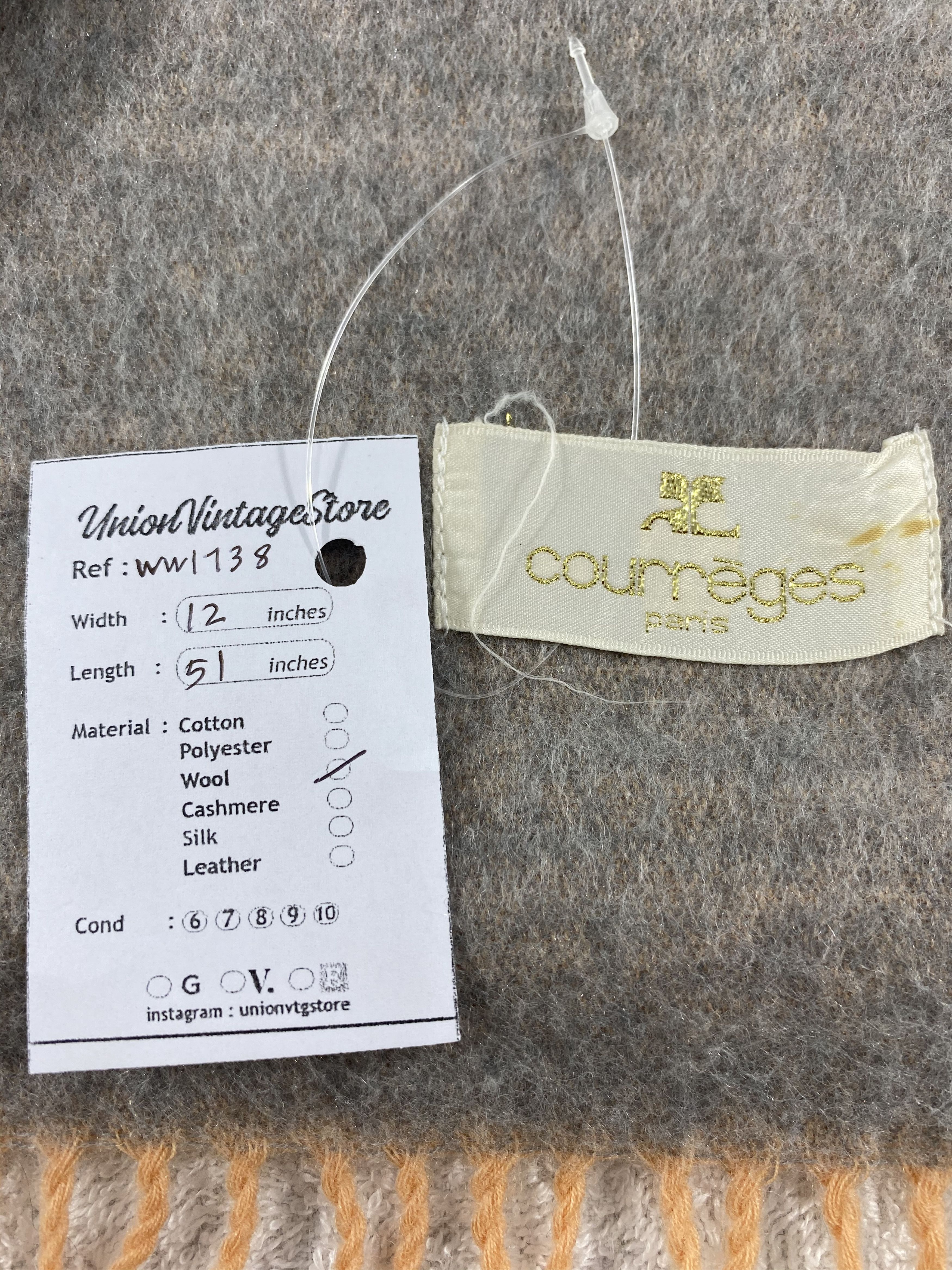 Courreges × Vintage Courreges Homme Scarf / Muffler / Neckwear - WW1738 Size ONE SIZE - 5 Thumbnail