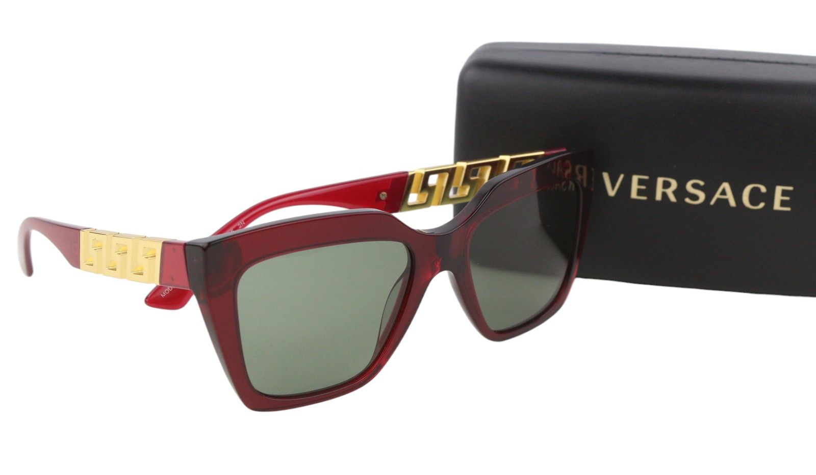 Versace 4418 OS Red Tinted Gold Tone Details 84807 Size ONE SIZE - 1 Thumbnail