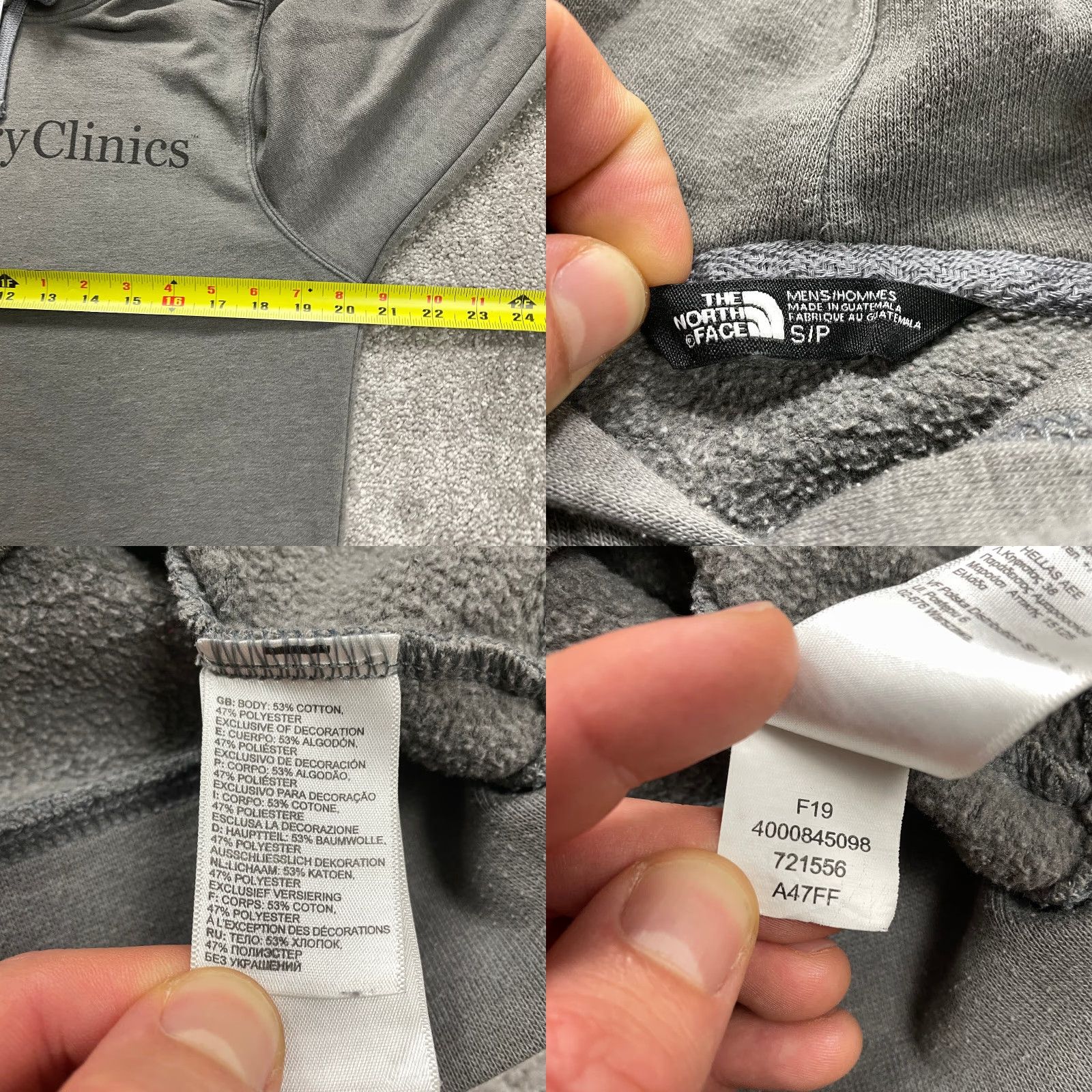 The North Face The North Face Hoodie Mens Small Gray Mulberry Clinics Graphic Logo Sweatshirt Size US S / EU 44-46 / 1 - 8 Thumbnail