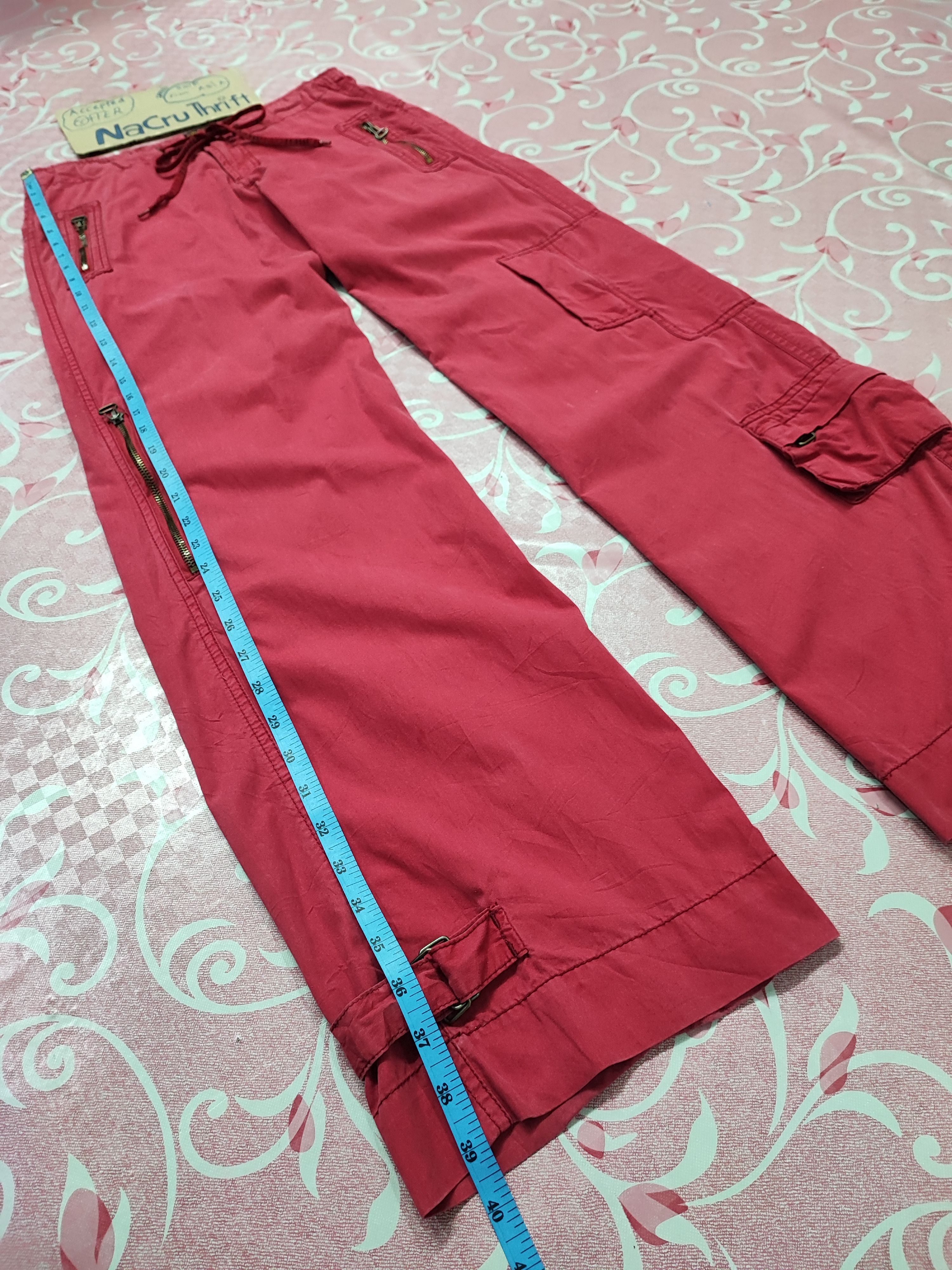 If Six Was Nine Cargo Pant Multipocket Red by Periscope 28 Size US 28 / EU 44 - 12 Thumbnail