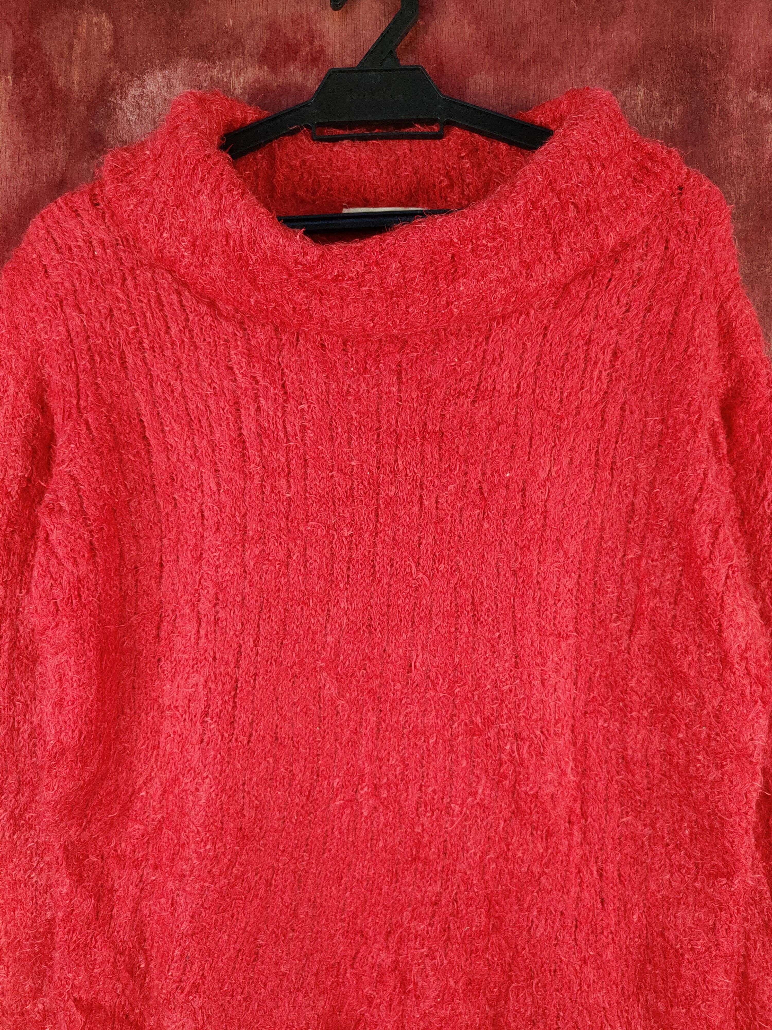 Homespun Knitwear × Japanese Brand × Vintage Chocol Raffine Robe Red Fur Mohair Knitwear #S2093 Size M / US 6-8 / IT 42-44 - 2 Thumbnail