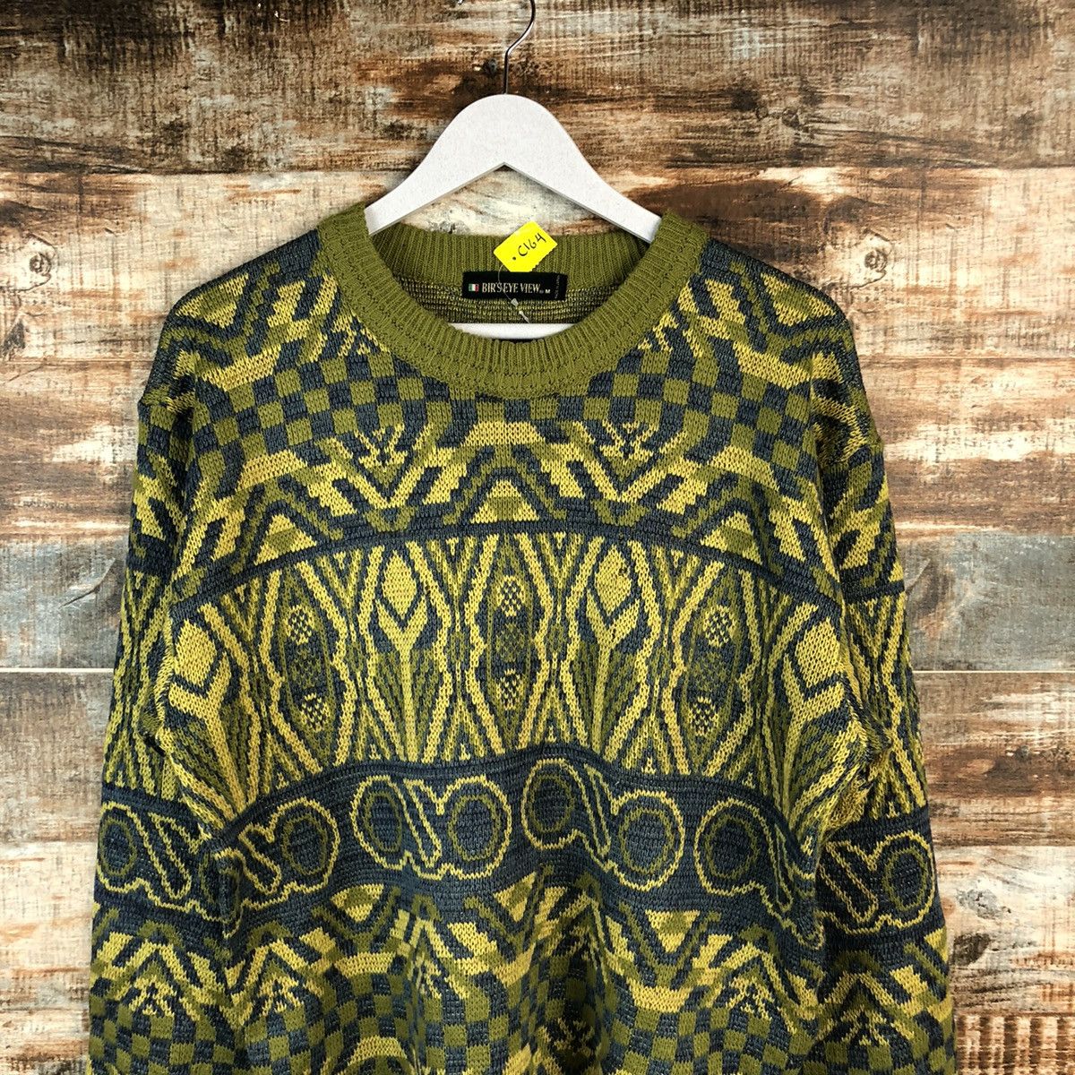Homespun Knitwear DL Birs Eye View vintage Green Knitwear #C164 Size US M / EU 48-50 / 2 - 2 Thumbnail
