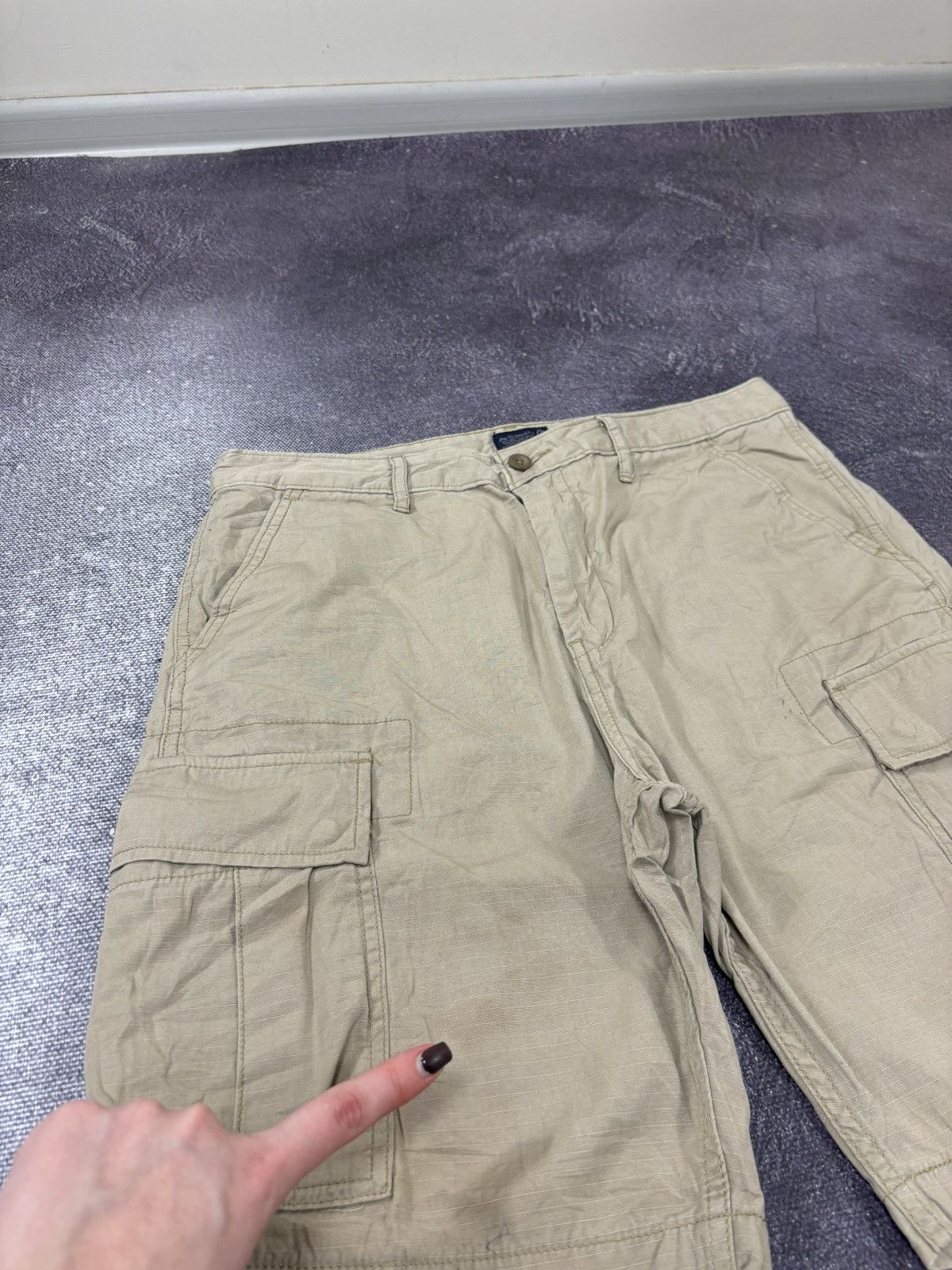 Levi's Vintage Levi’s USA Mustard Military Hype Cargo Shorts Size US 31 - 4 Thumbnail