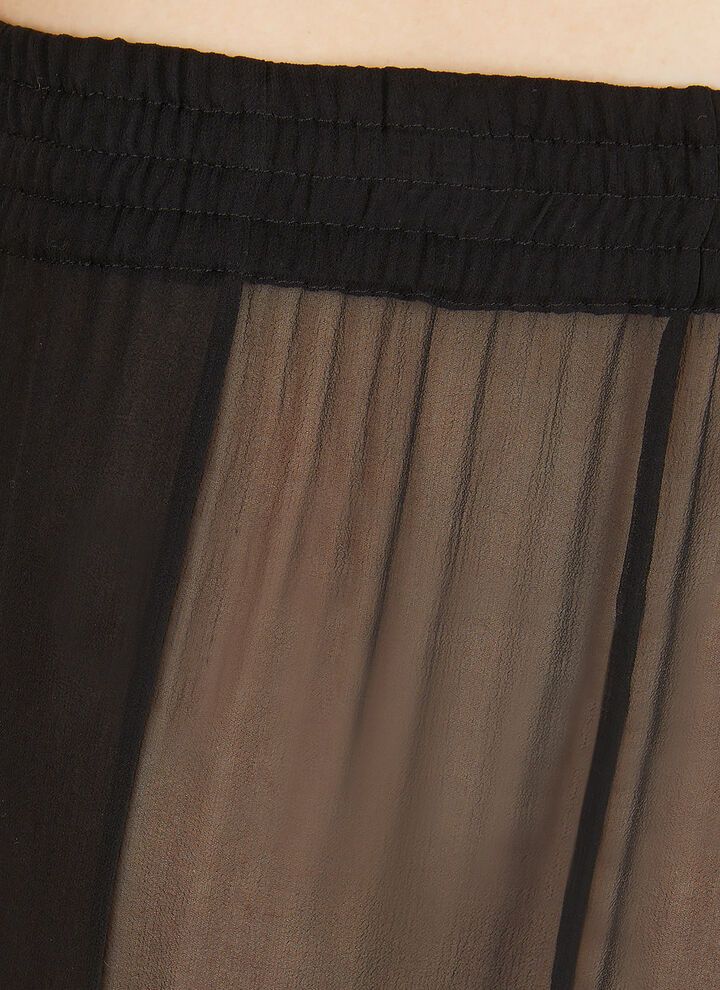 Saint Laurent Paris o1s1wg111024 Pantalon Mousseline Crepe Orga Pants in Black Size 27" / US 4 / IT 40 - 5 Thumbnail