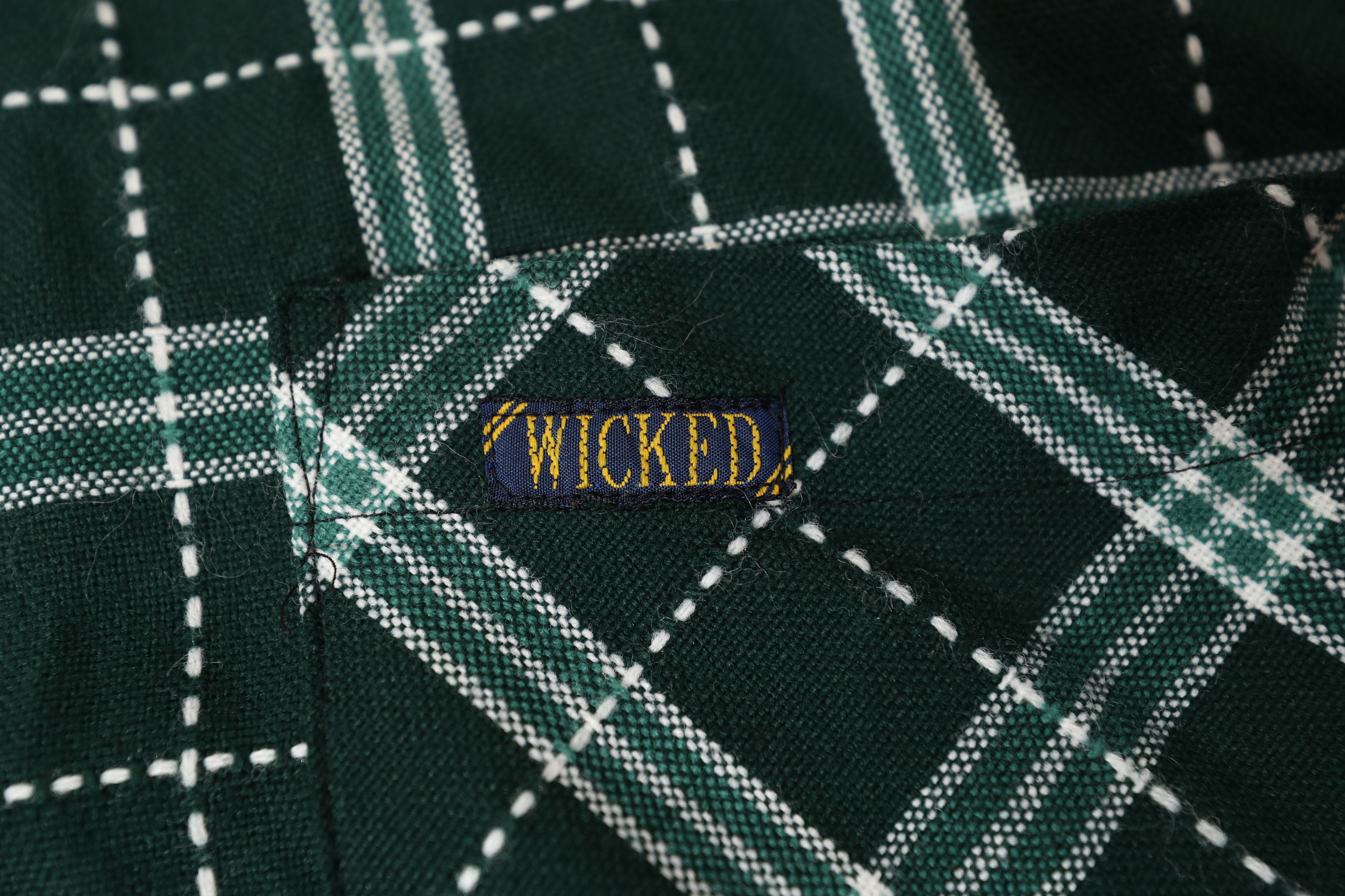 Vintage Wicked Vintage Green Short Sleeve Flannel (L) Size US L / EU 52-54 / 3 - 5 Thumbnail