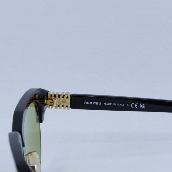 Miu Miu Miu Miu MU09ZS 1AB07O Sunglasses Black Aviator Frame Size ONE SIZE - 9 Thumbnail