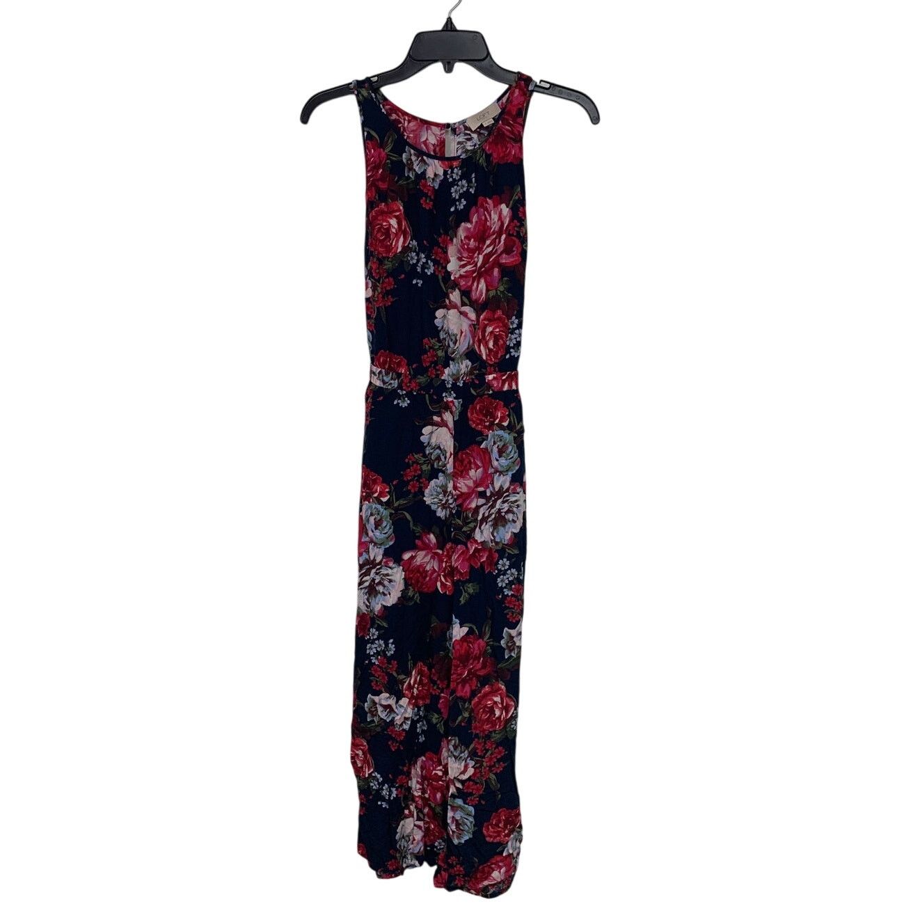 Loft Loft Womens Small Navy Tie Waist Floral Romper Jumpsuit Size 28" / US 6 / IT 42 - 1 Thumbnail
