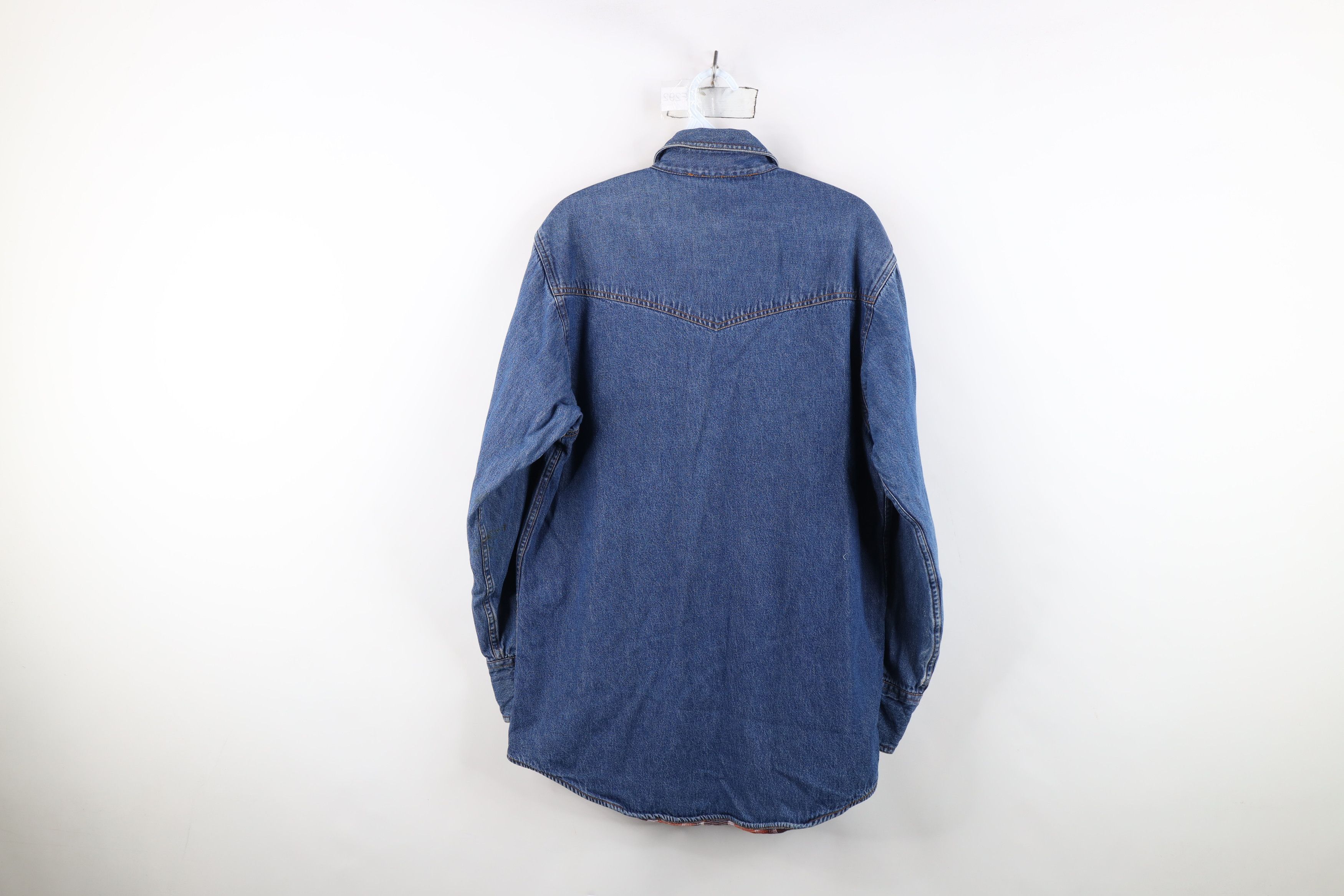 Vintage Vintage 90s Streetwear Lined Denim Western Shirt Jacket Jac Size US M / EU 48-50 / 2 - 14 Thumbnail