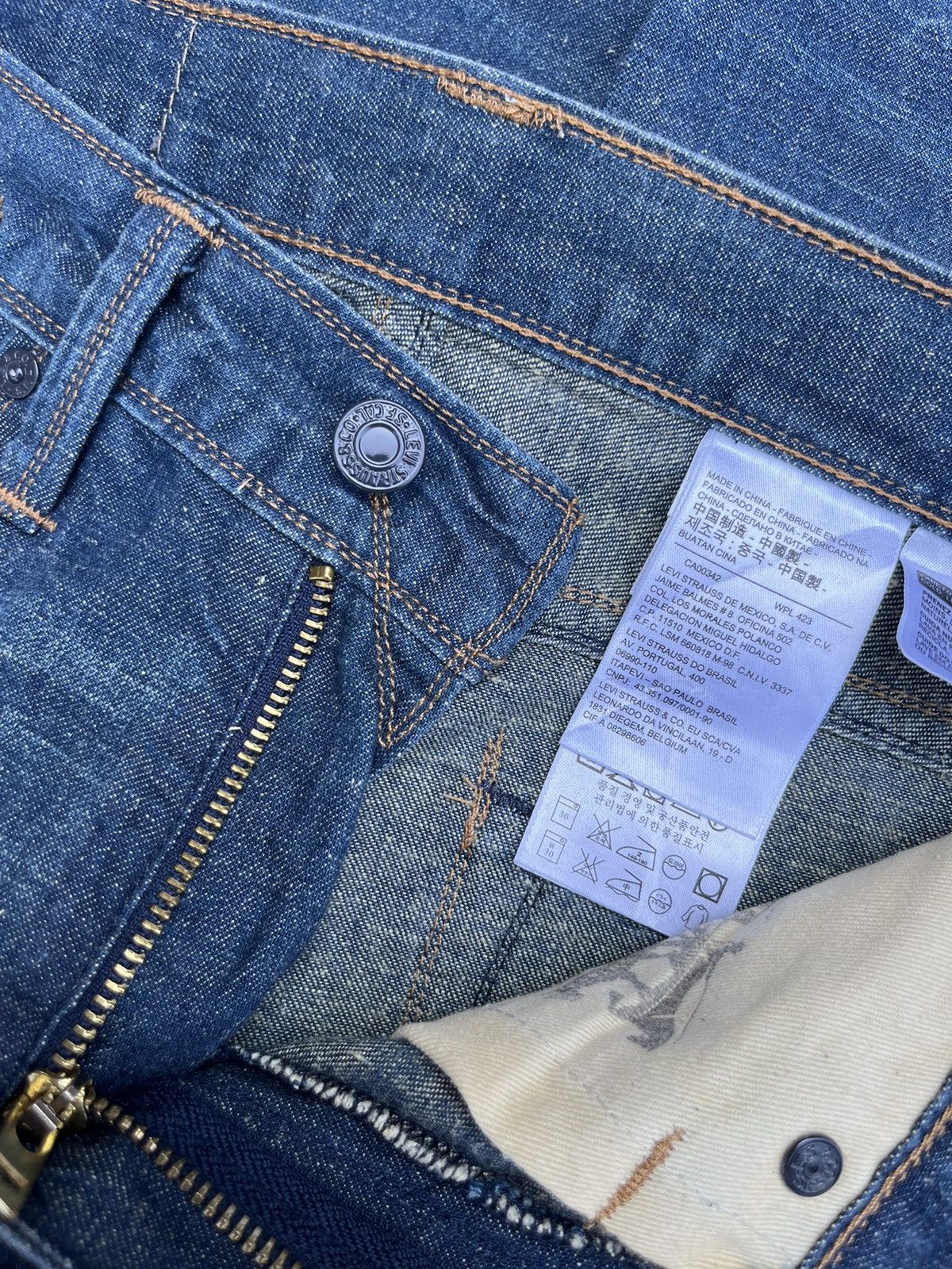 Levi's × Vintage Vintage Levi’s 511 Trashed Sashiko Style Blue Washed Jeans Size US 28 / EU 44 - 7 Thumbnail