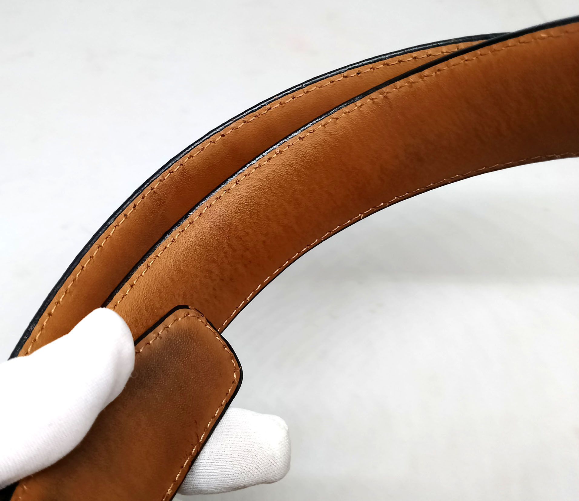 Magnanni Magnanni Suede Leather Belt, size 95, Dark Blue, Spain Size 36 - 11 Thumbnail
