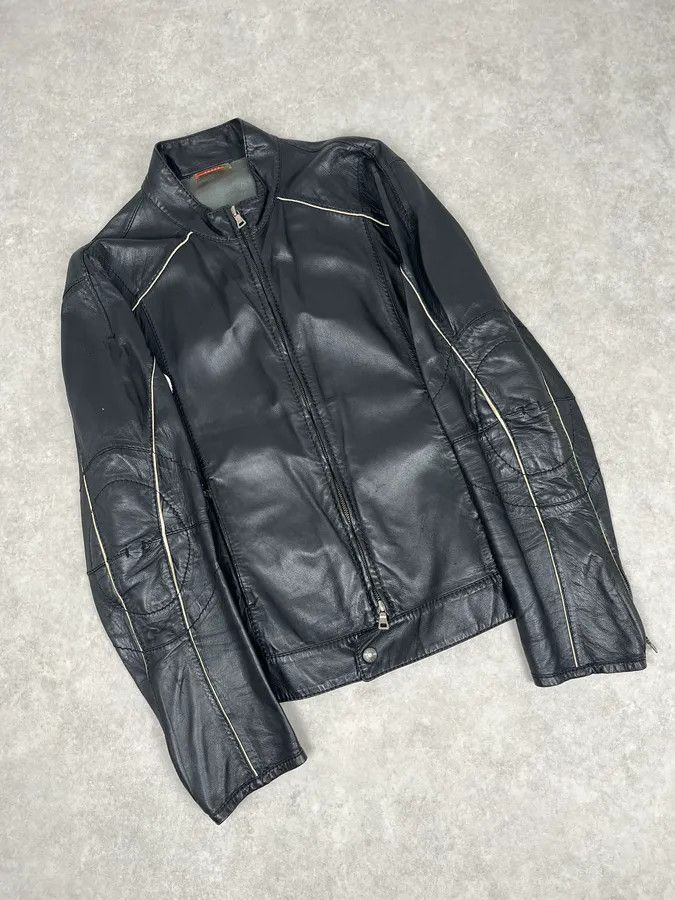 Prada 2000s Prada Black Leather Lips Biker Jacket Size US S / EU 44-46 / 1 - 5 Thumbnail