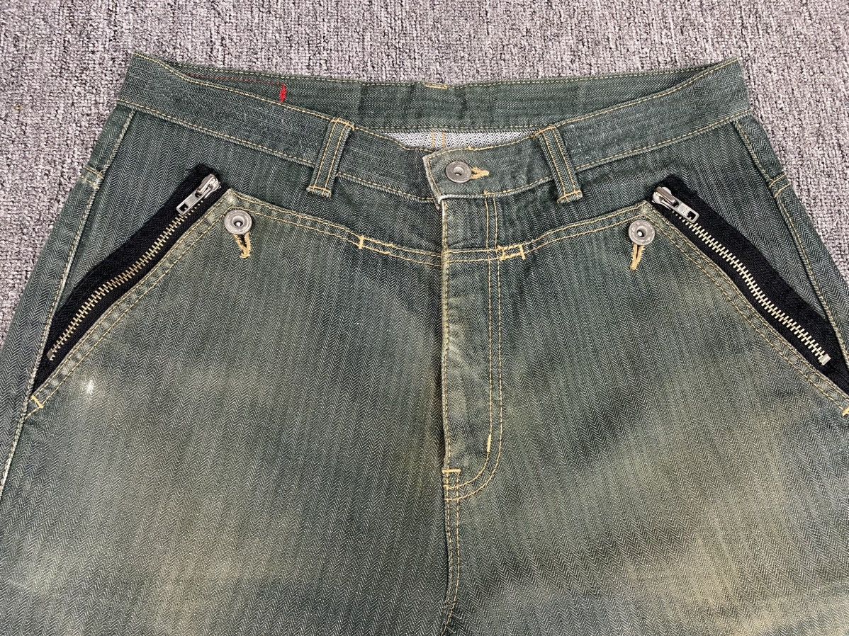 Japanese Brand Two Way Flare Herringbone Jeans Size US 32 / EU 48 - 5 Thumbnail