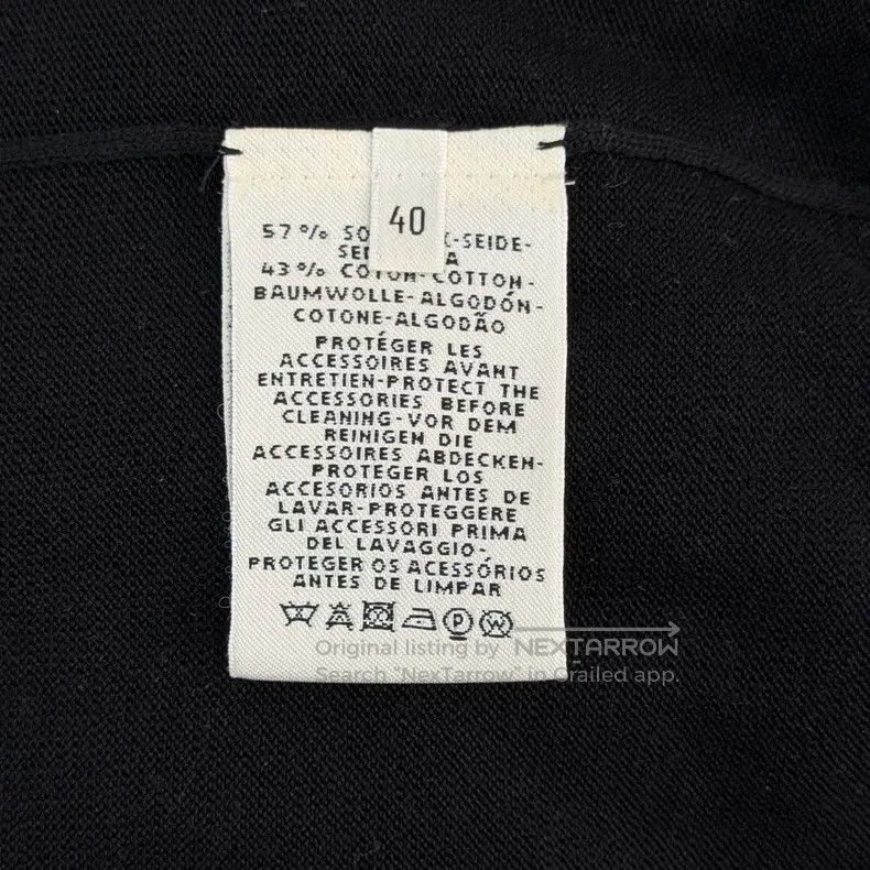 Hermes Hermes Black Full Metal Pig Nose Logo Mulberry Silk Cardig Size S / US 4 / IT 40 - 6 Thumbnail