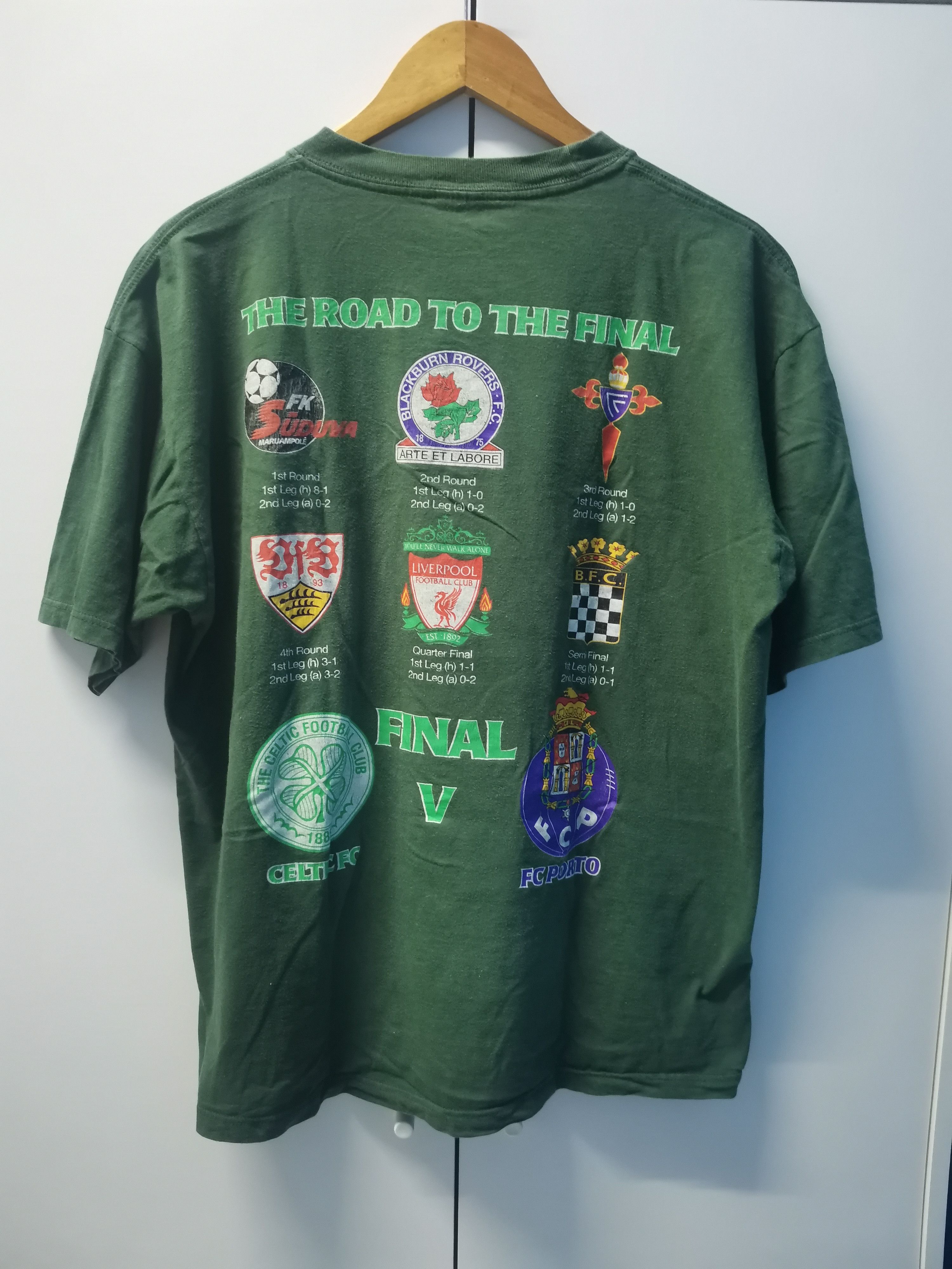 UEFA Vintage UEFA CUP FINAL 2003 Football Tee Celtic Porto Size US L / EU 52-54 / 3 - 4 Thumbnail