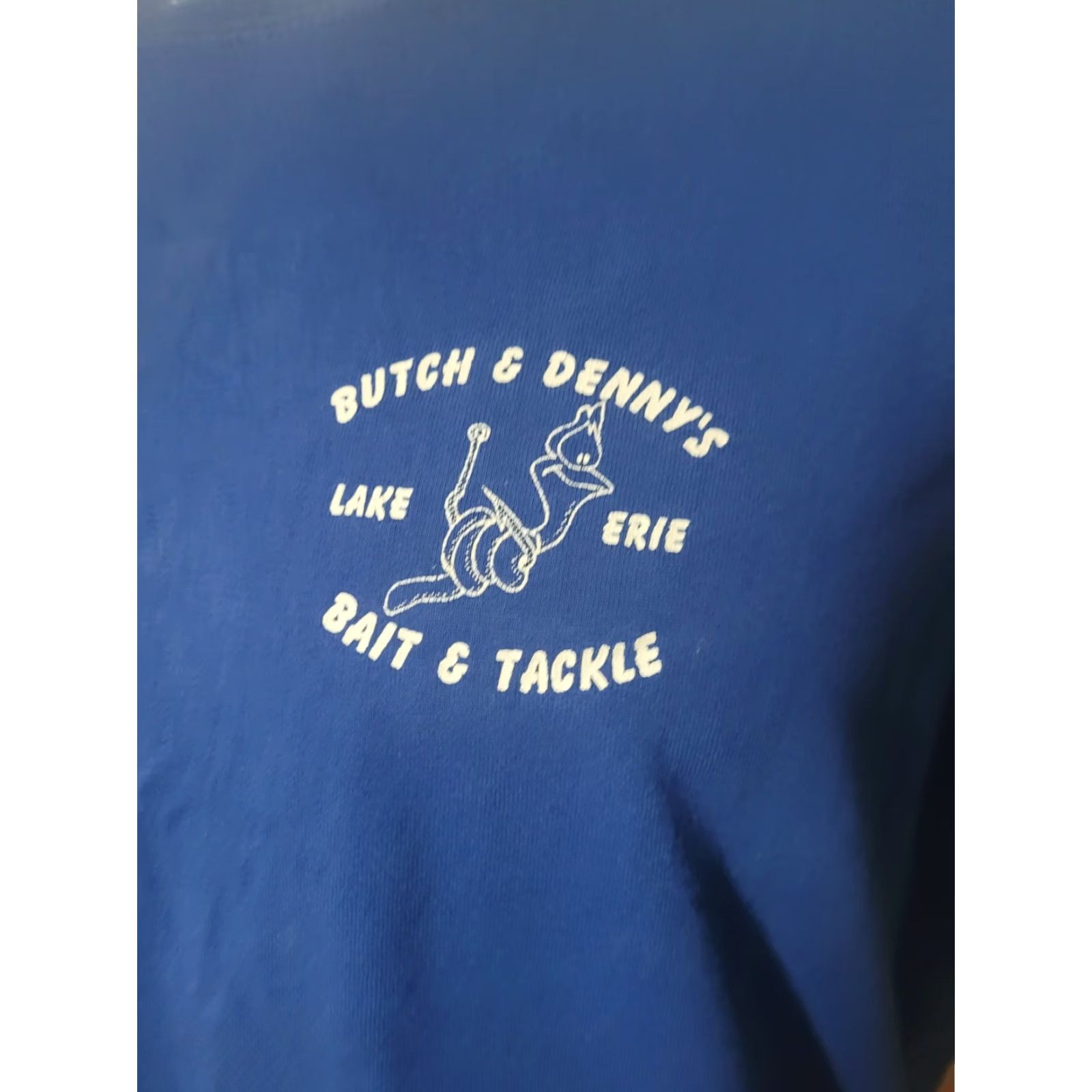 Jerzees VINTAGE Butch & Denny's Bait & Tackle T Shirt XL Men Blue Jerzees 50.50 Fishing Nautical Graphic Tee Shirt Size US XL / EU 56 / 4 - 2 Thumbnail