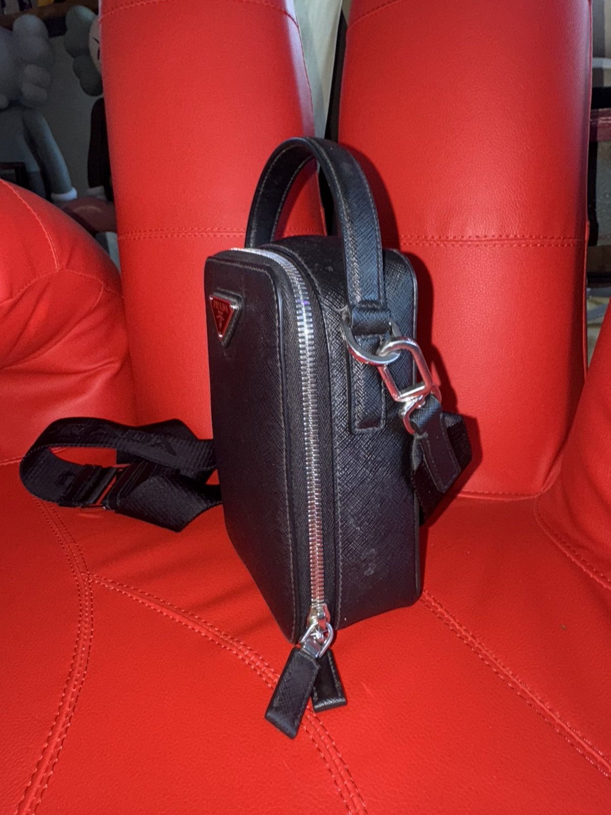 Prada Prada Saffiano Travel Brique Crossbody leather bag Size ONE SIZE - 3 Thumbnail