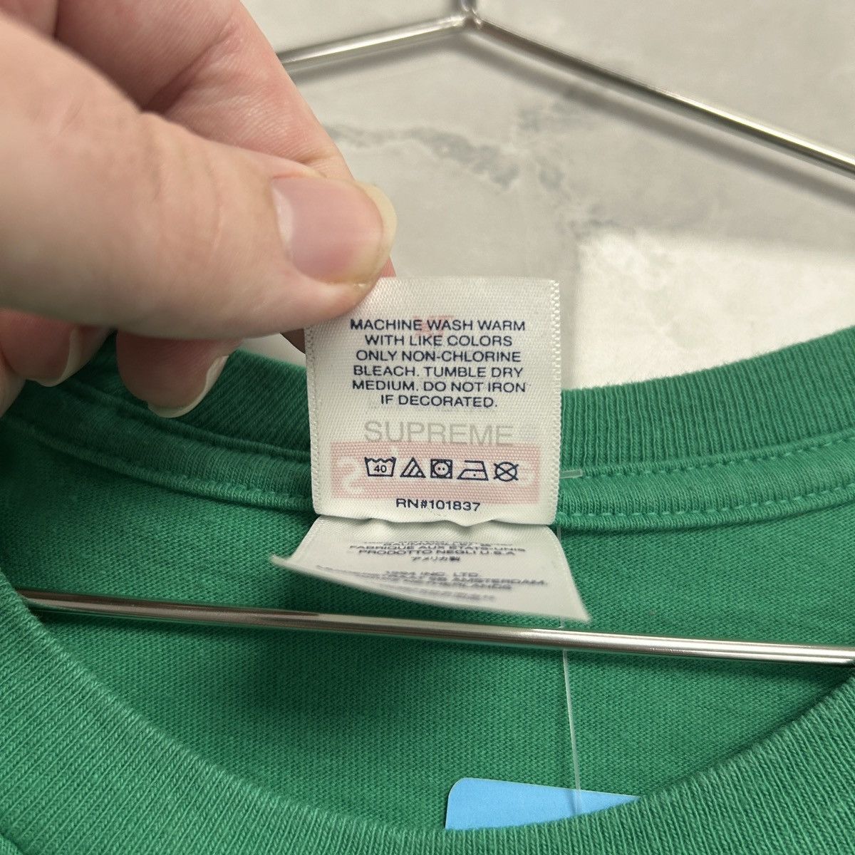Supreme Supreme Braces Tee Green FW22 Size US XL / EU 56 / 4 - 4 Thumbnail
