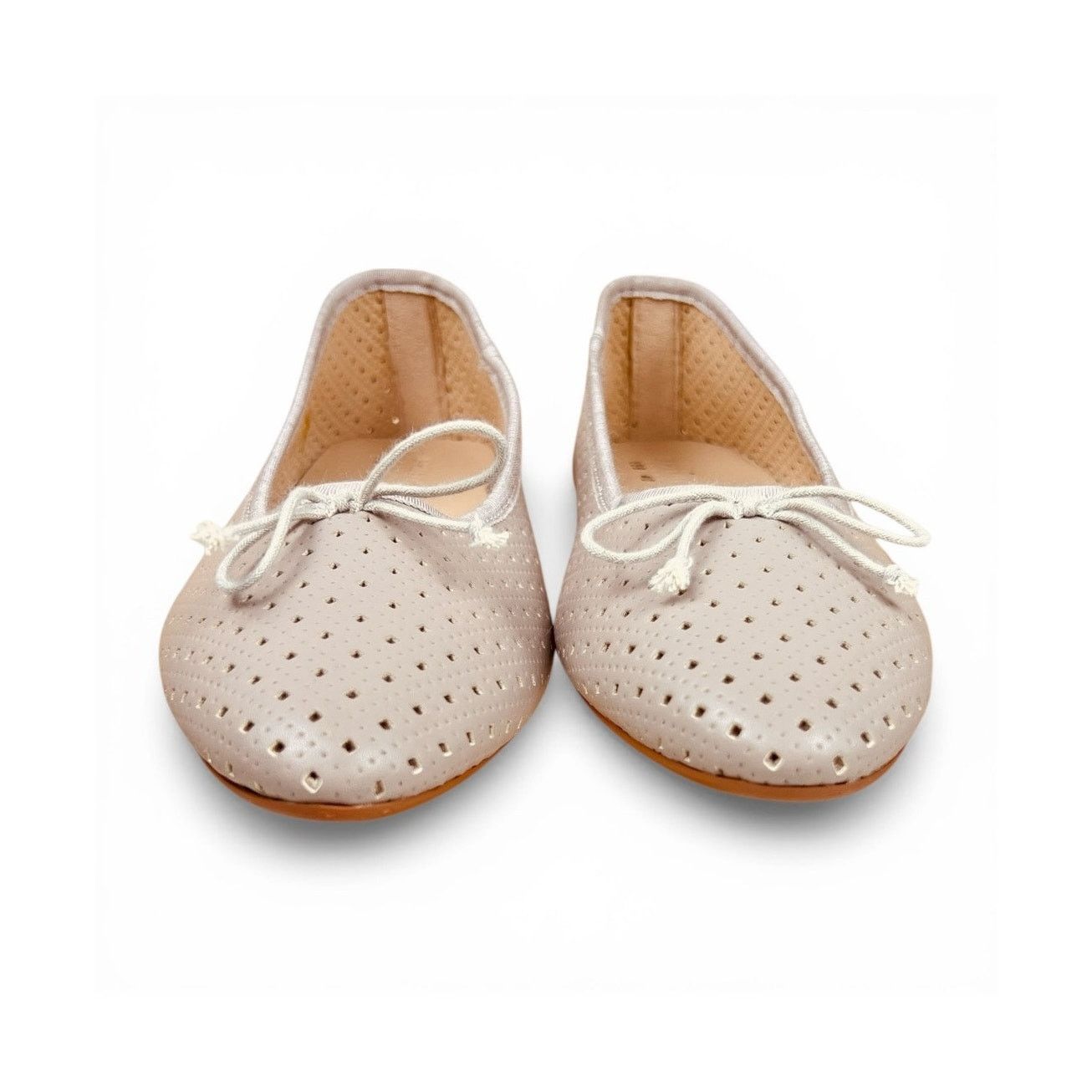 Other Emerald Taupe Greige Leather Ballet Flats Almond Toe EU 40 Size US 10 / IT 40 - 6 Thumbnail