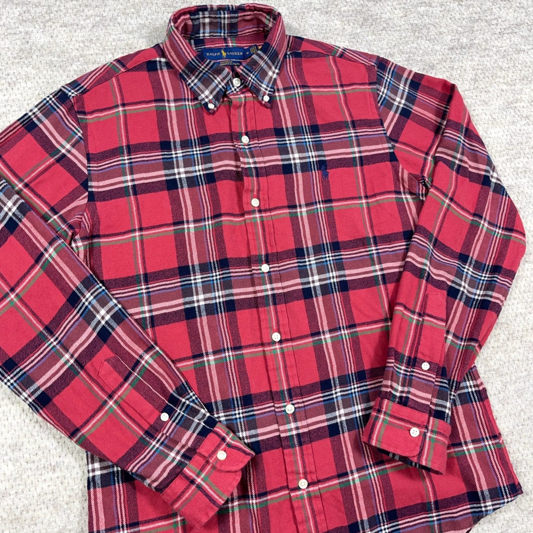 Ralph Lauren Ralph Lauren Button-Up Shirt Men Medium Pink Plaid Regular Fit Cotton Flannel Classic Colorful 90s Modern Preppy Logo Embroidered Short Desc Size US M / EU 48-50 / 2 - 4 Thumbnail