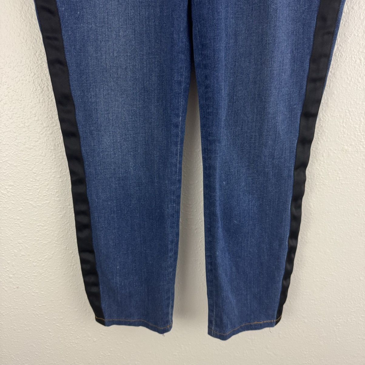 L'AGENCE L’AGENCE Dark Neptune Wash Margot Black Tuxedo Stripe Jeans Size 30" / US 8 / IT 44 - 4 Thumbnail