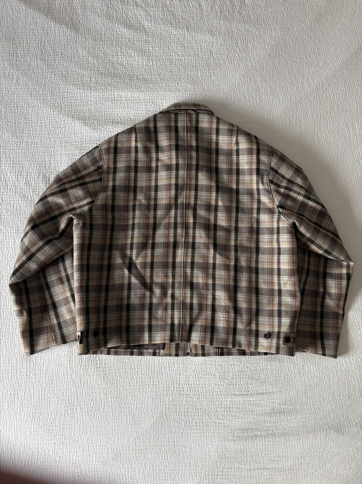 Auralee Auralee brown check zip jacket Size US M / EU 48-50 / 2 - 3 Thumbnail