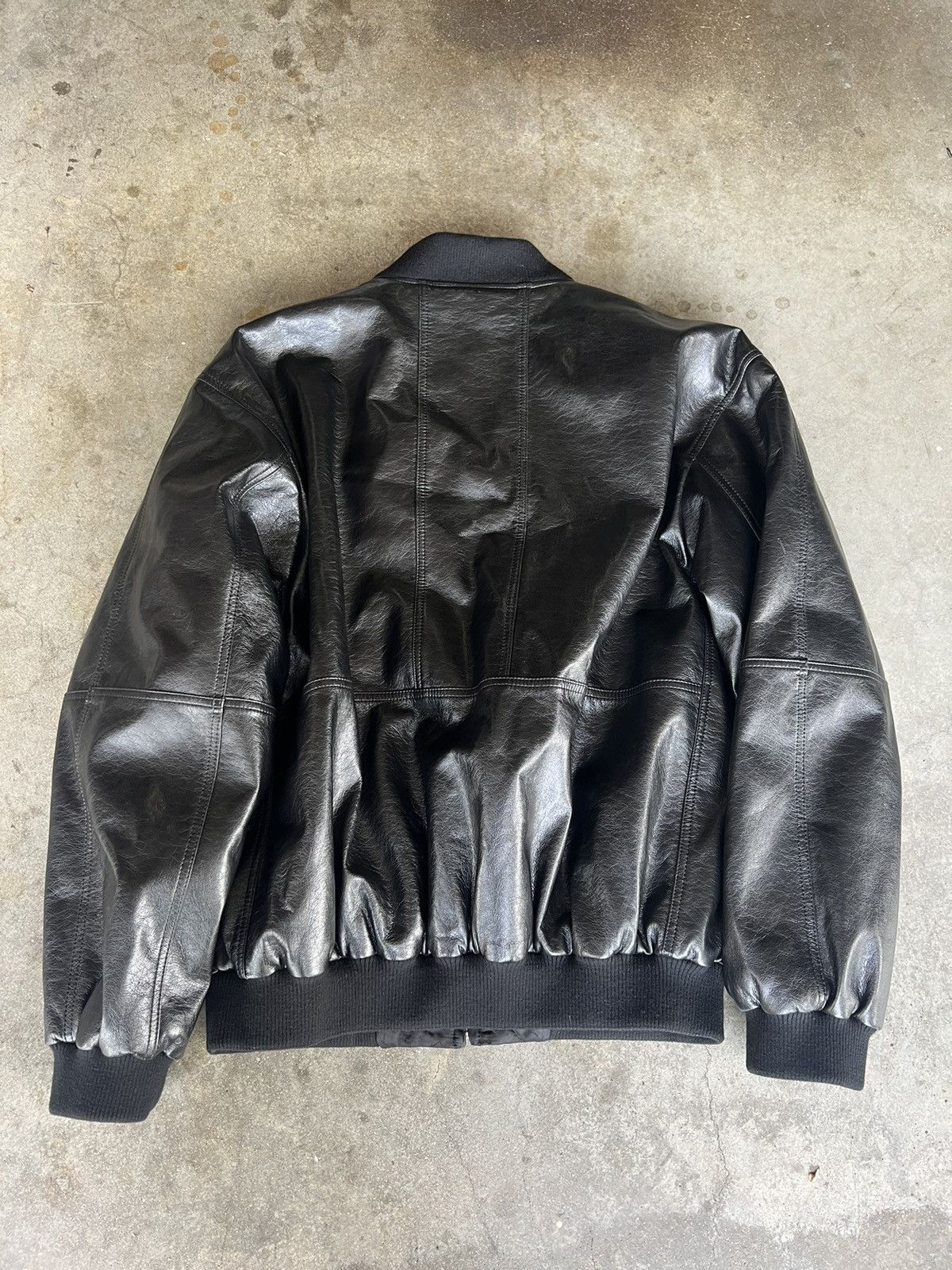 Lu'u Dan Reversible Faux Leather Bomber Jacket Black