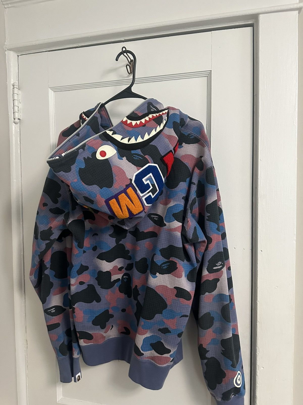 Bape Grid Camo Shark Full Zip Hoodie | Grailed