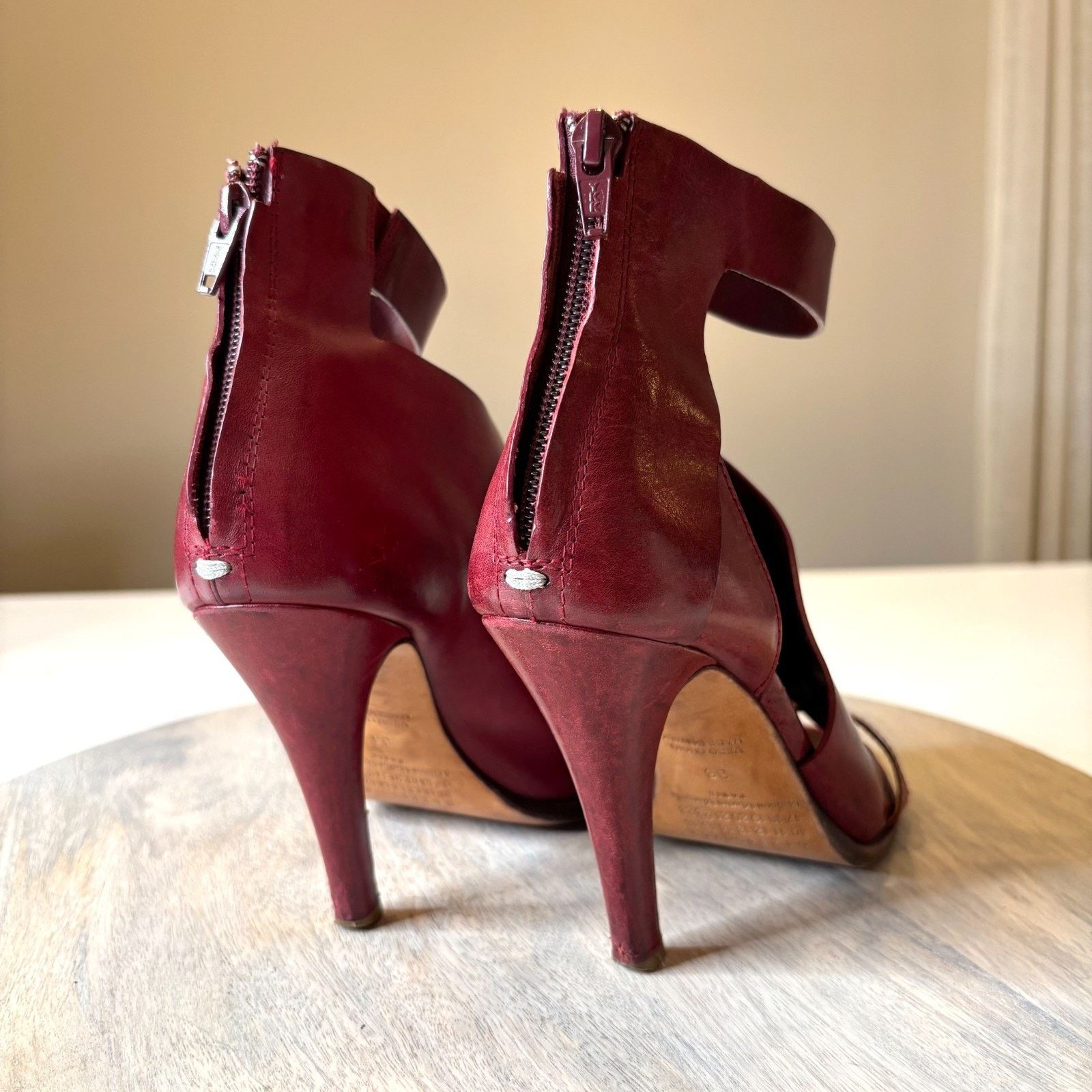 Maison Margiela Maison Margiela Peep Toe Heels Red Ankle Cuff EU 36 US 6 Size US 6 / IT 36 - 6 Thumbnail