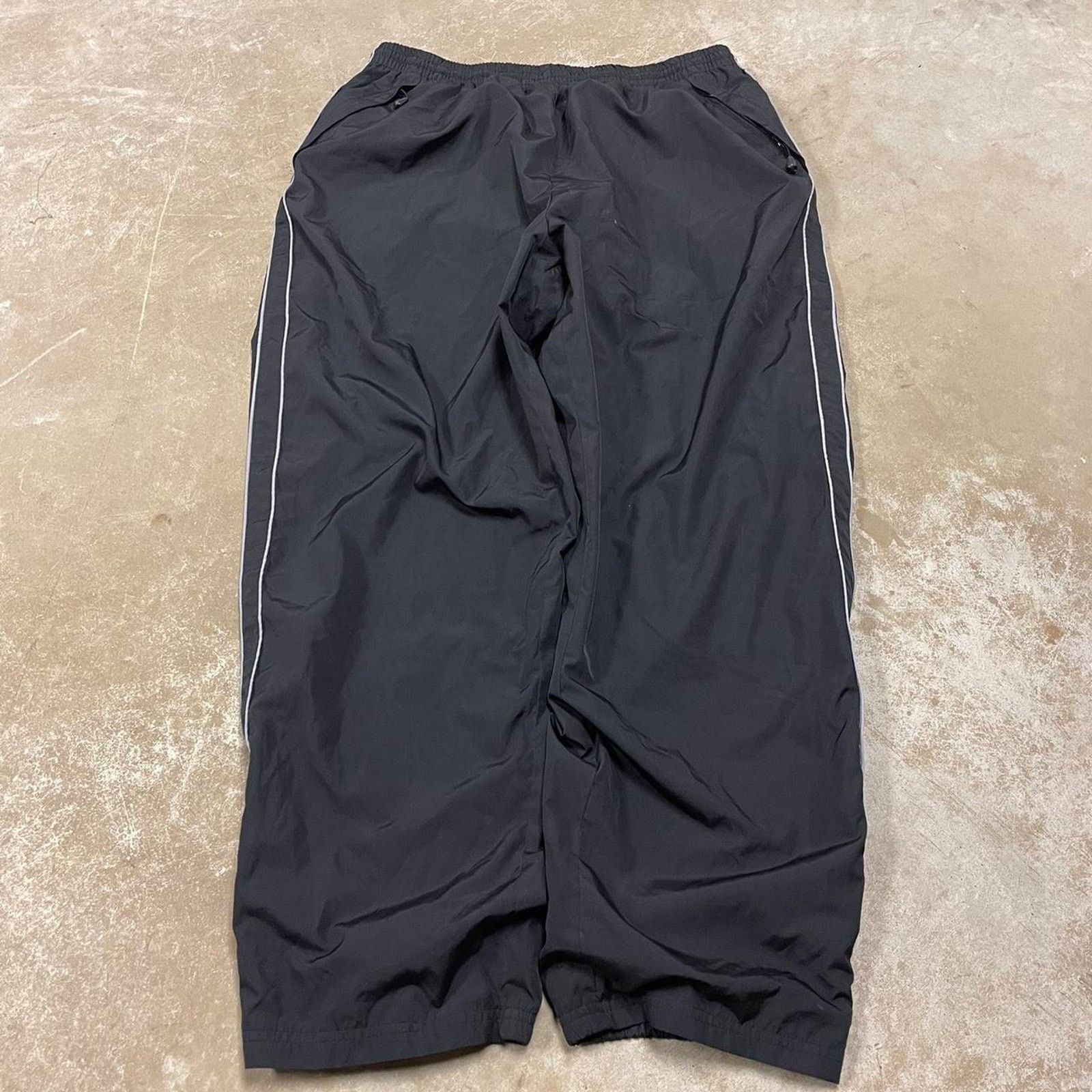 & Other Stories Catalina black wide leg track Pin strip pants Size XL Size US 31 - 1 Thumbnail
