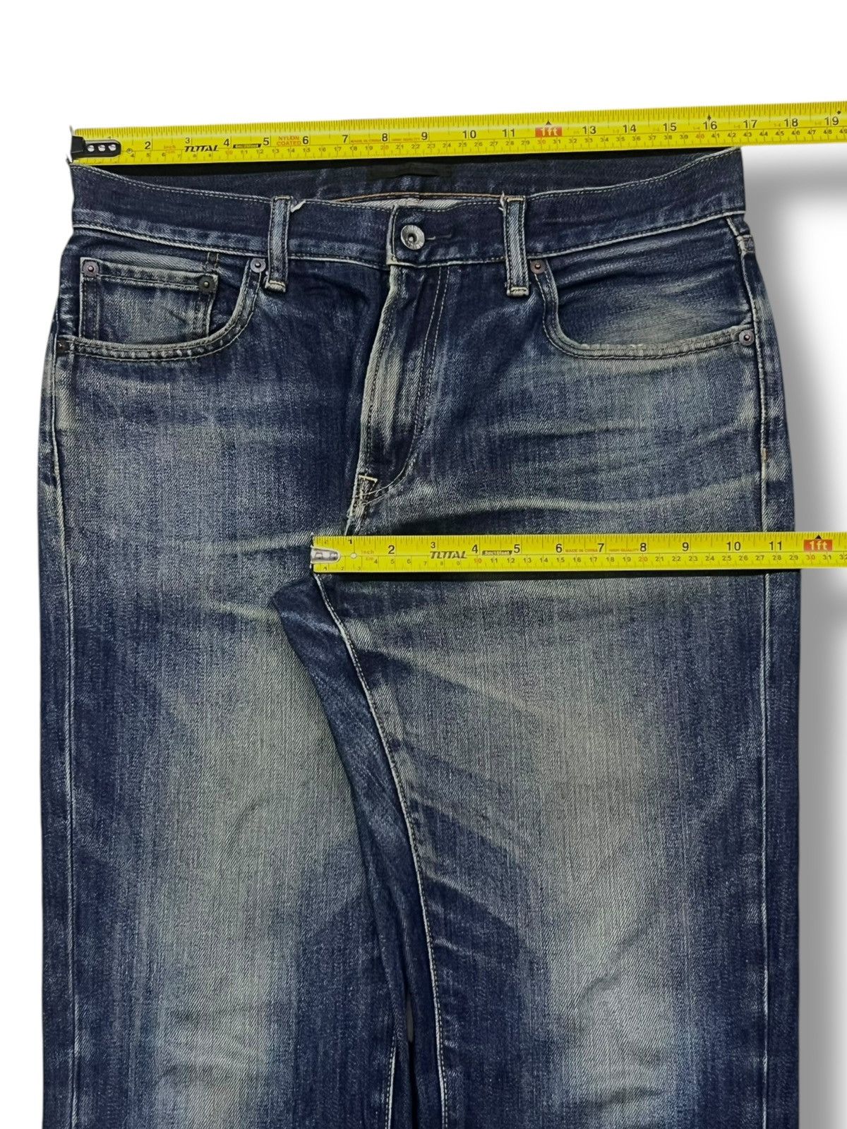 Uniqlo Vintage Uniqlo Japan - Faded Wash, Distressed Denim Size US 33 - 14 Thumbnail
