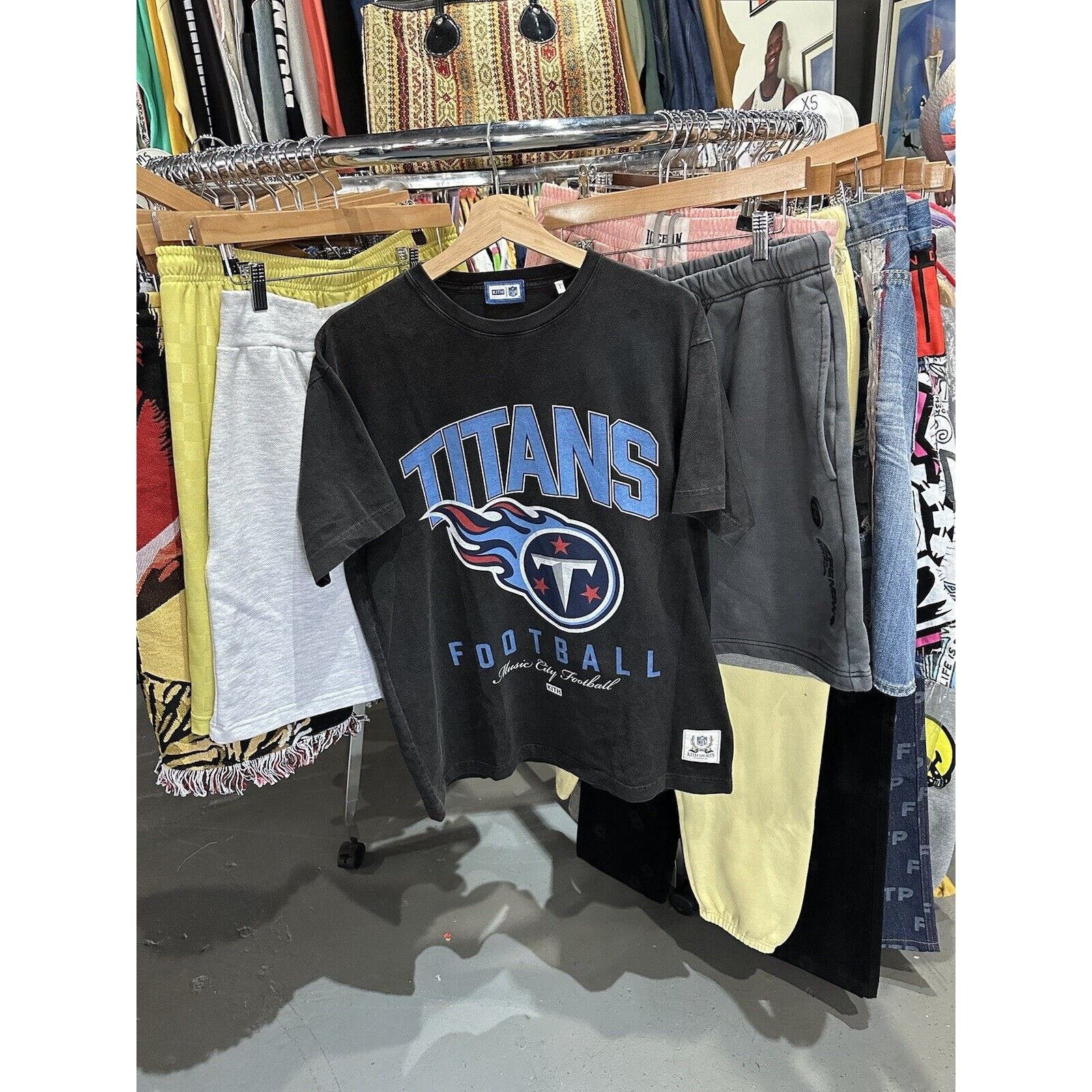 image of Kith Nfl Tennessee Titans Black Vintage T-Shirt Size Small, Men's