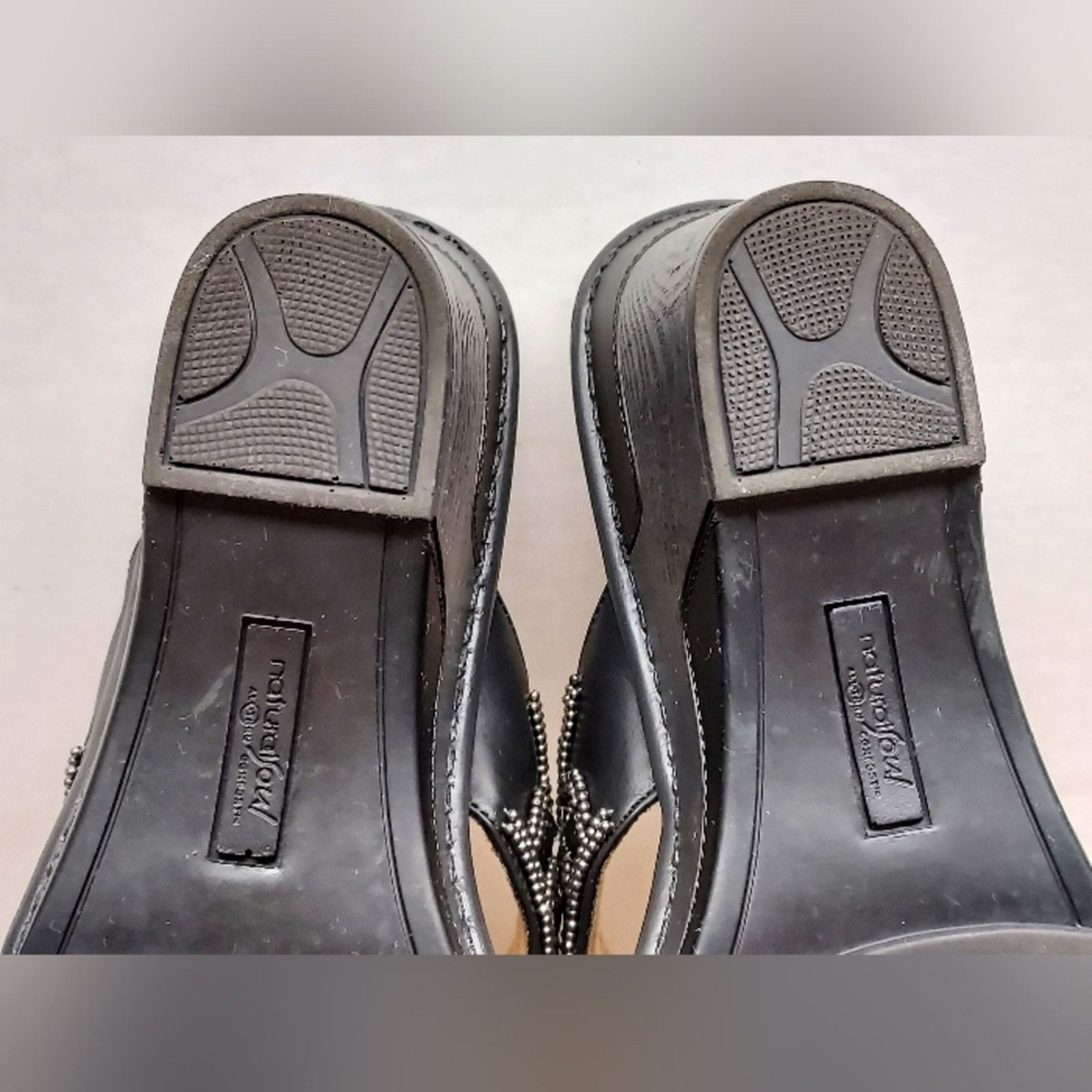 Other Natural Soul Womens Black Wedge Sandals Size 10M Size US 10 / IT 40 - 11 Thumbnail