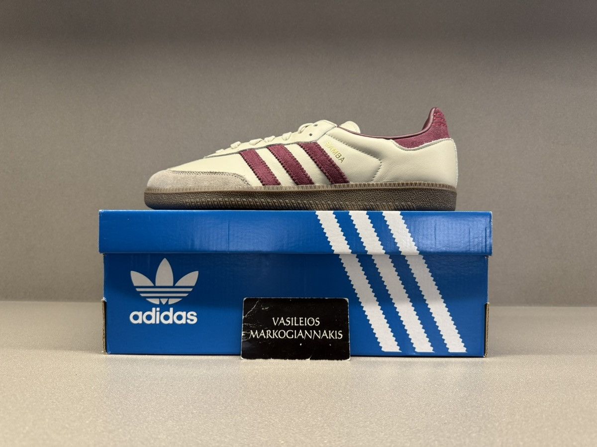 Adidas Adidas Samba OG Putty Grey Maroon Size US 11.5 / EU 44-45 - 1 Thumbnail