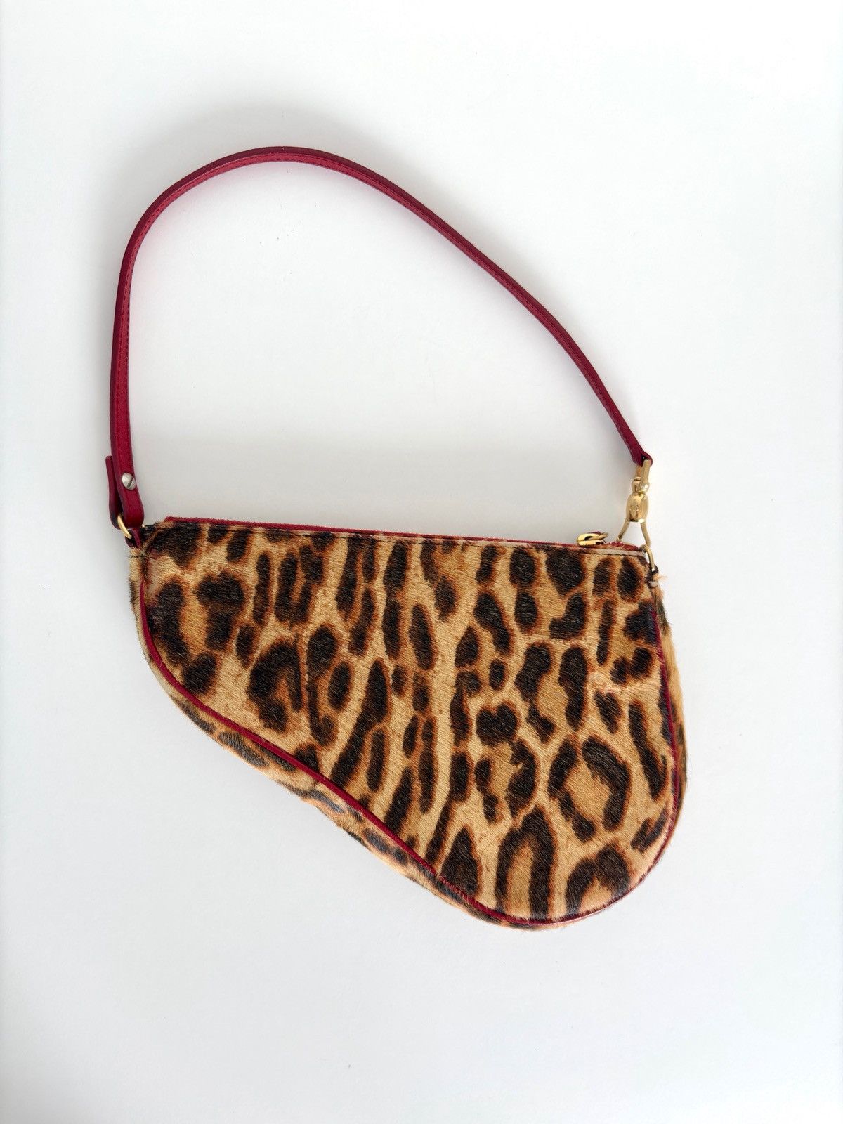 Dior Christian Dior Leopard Pony Hair Mini Saddle Bag Size ONE SIZE - 12 Thumbnail