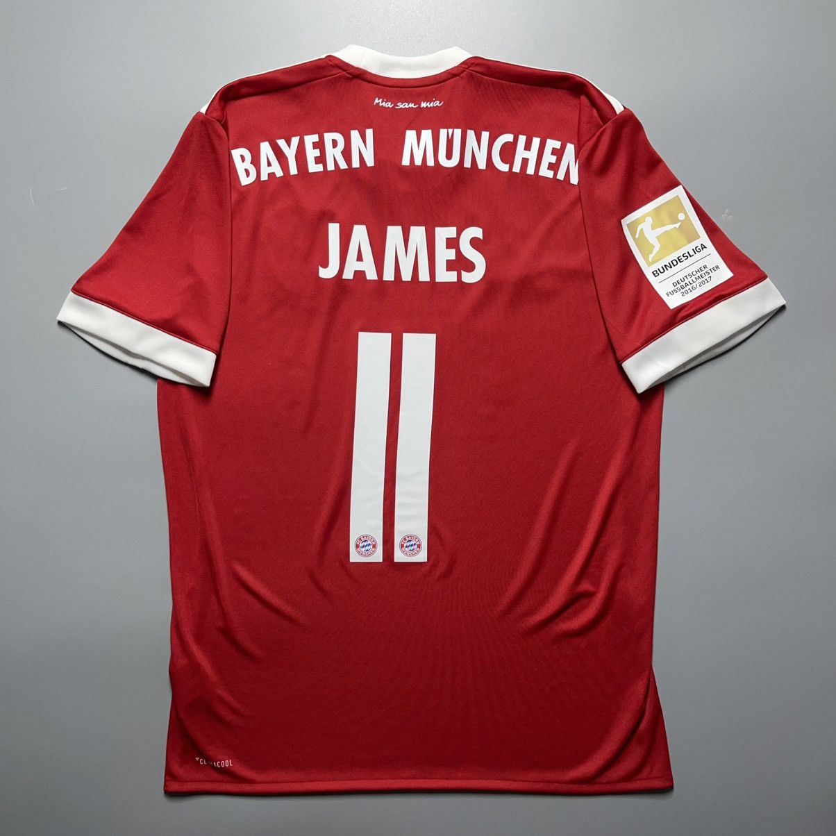 BAYERN ADIDAS 2017/2018 FOOTBALL HOME JERSEY #11 JAMES
