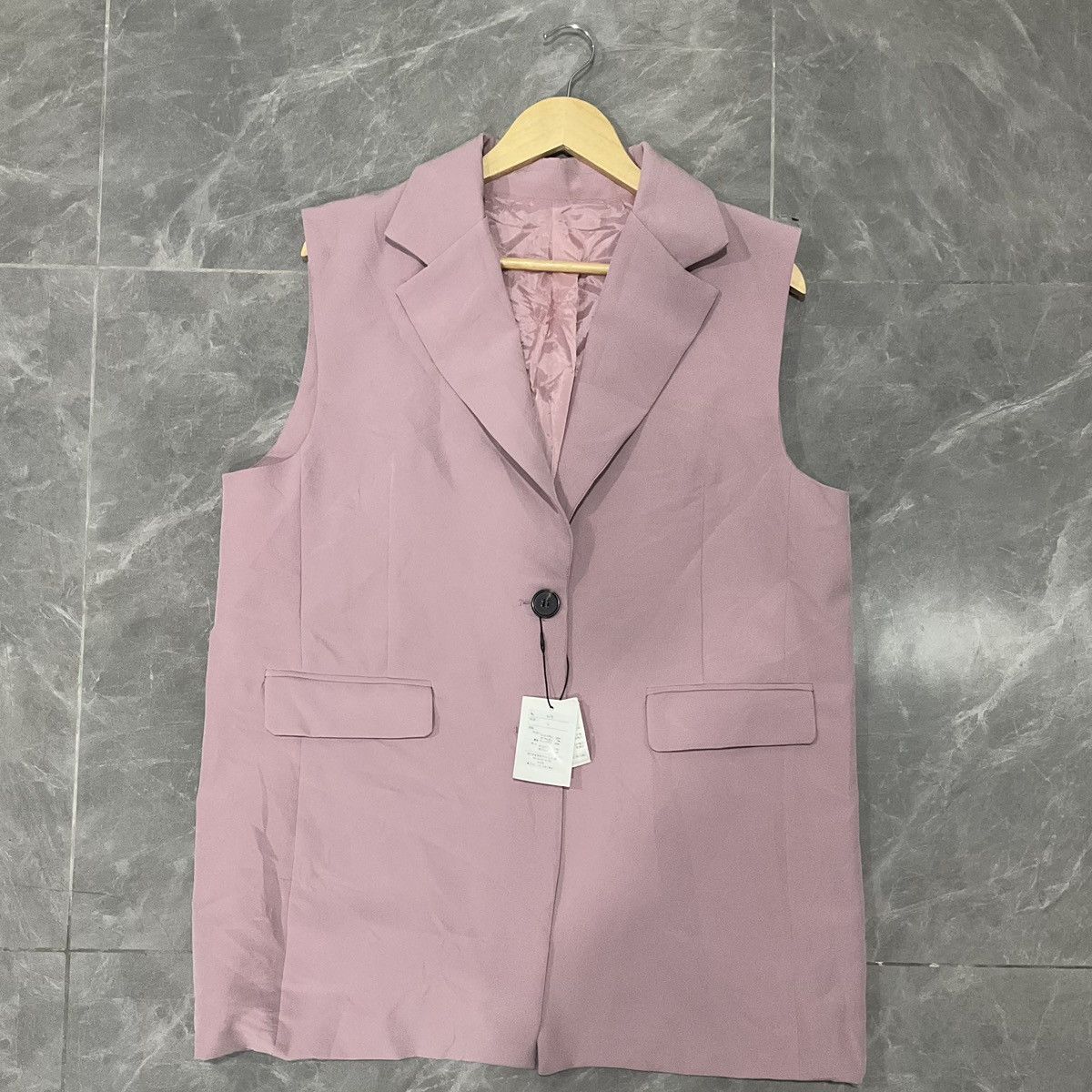 Grailed × Japanese Brand × Other Destock Women Sleeveless Blazer Vest Casual Size L / US 10 / IT 46 - 4 Thumbnail