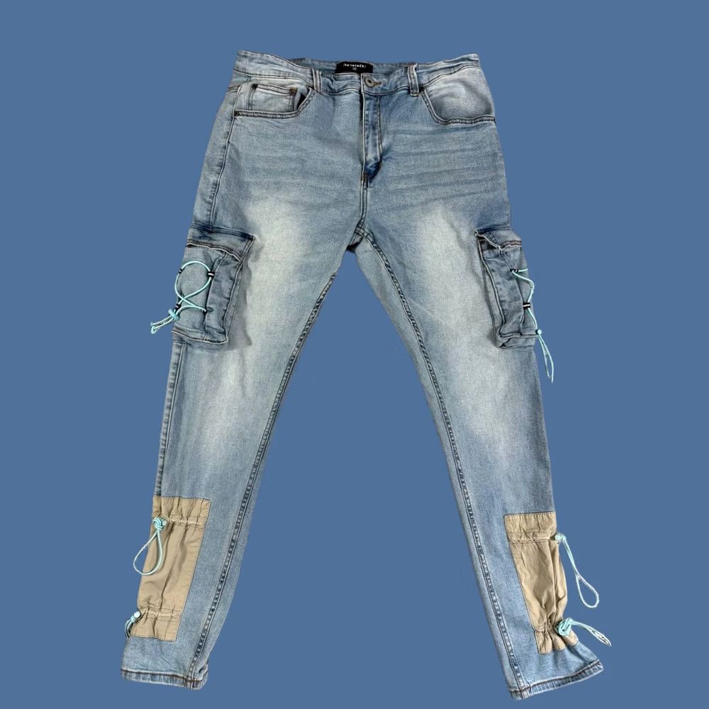 Vintage Serenede Cyber Cloud Cargo Jeans Size 38 Blue Men's Size US 38 / EU 54 - 1 Thumbnail