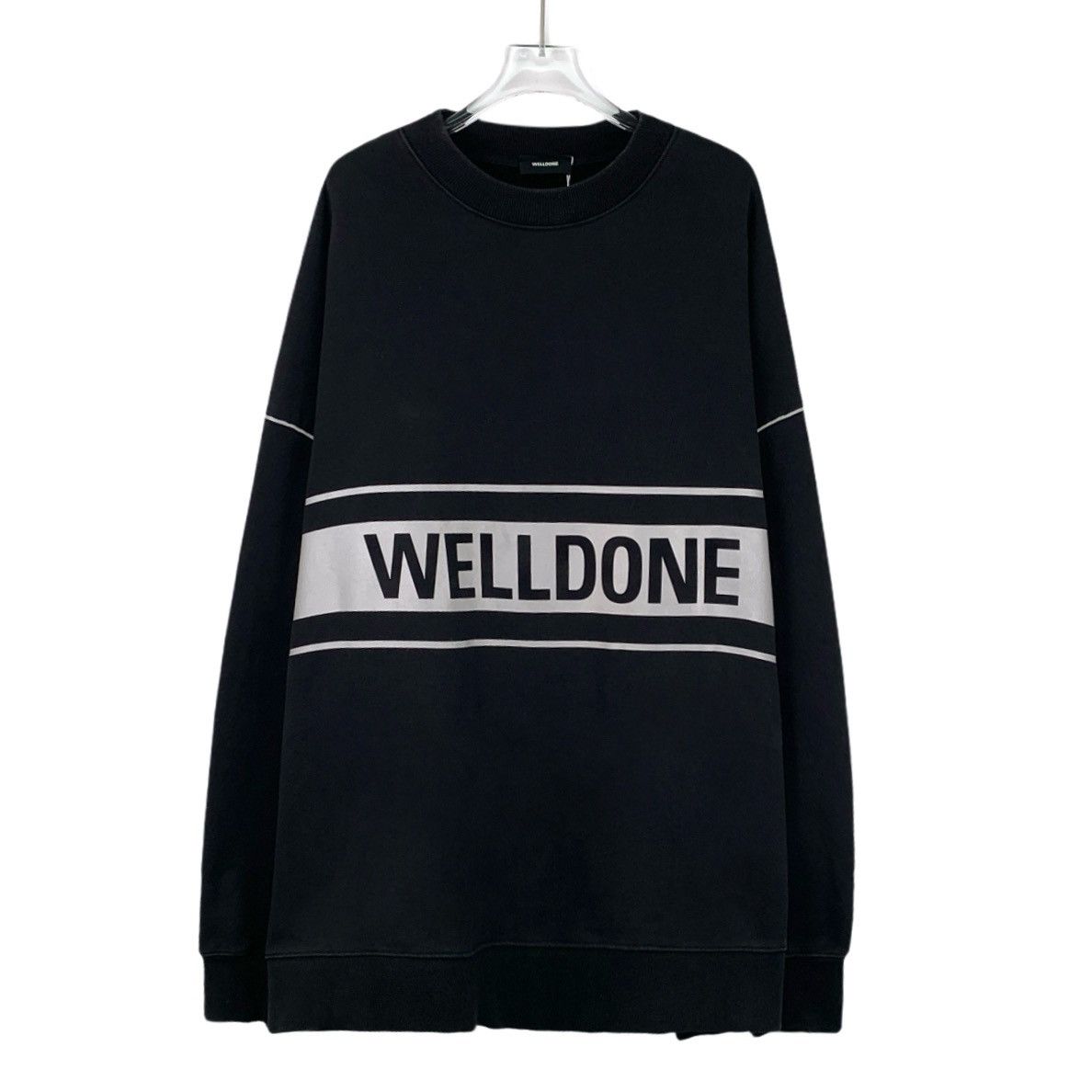 WE11DONE We11Done Black Letter Cotton Sweatshirt Size ONE SIZE - 1 Thumbnail