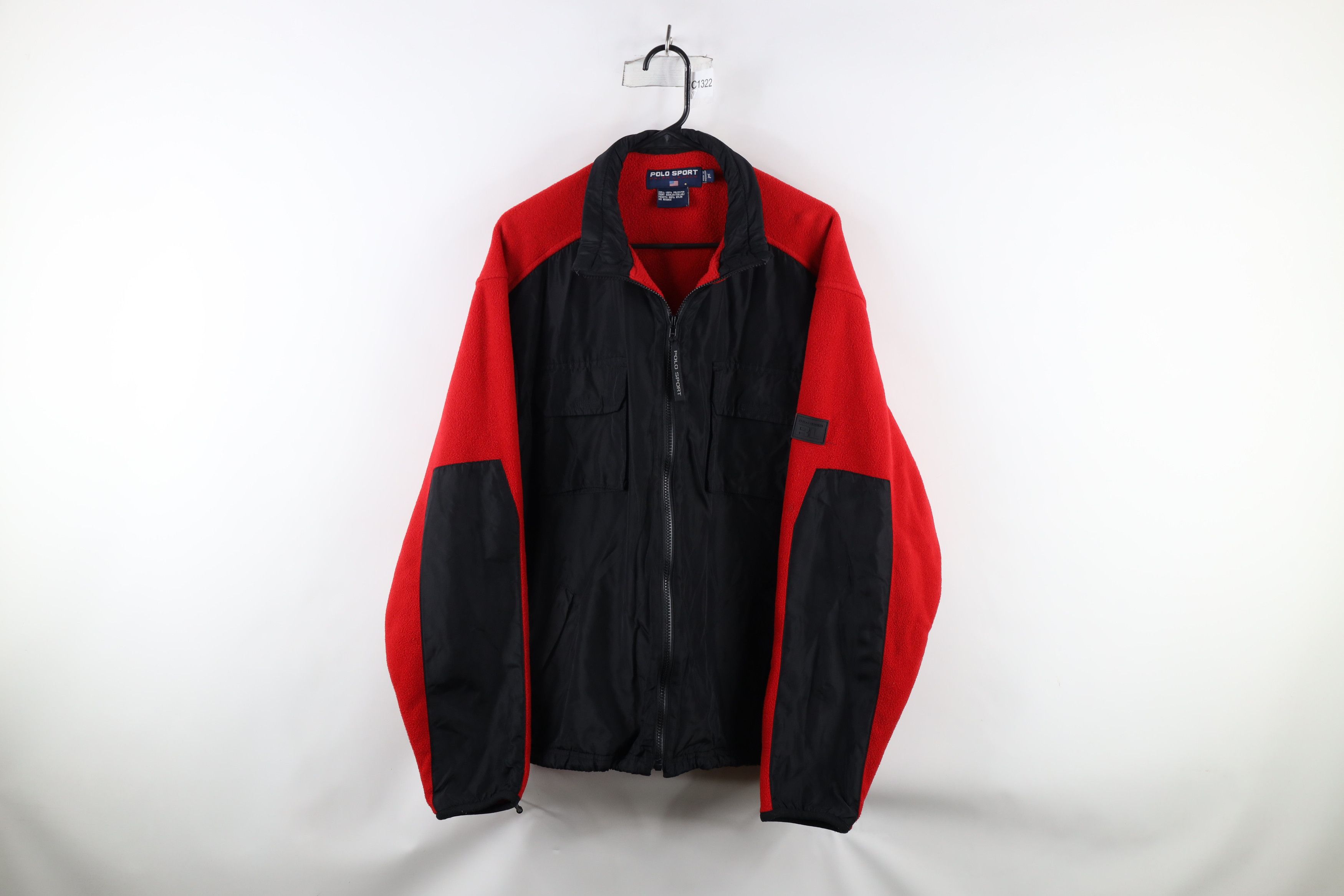 Ralph Lauren × Vintage Vintage 90s Polo Sport Ralph Lauren Fleece Jacket Red Size US XL / EU 56 / 4 - 1 Thumbnail