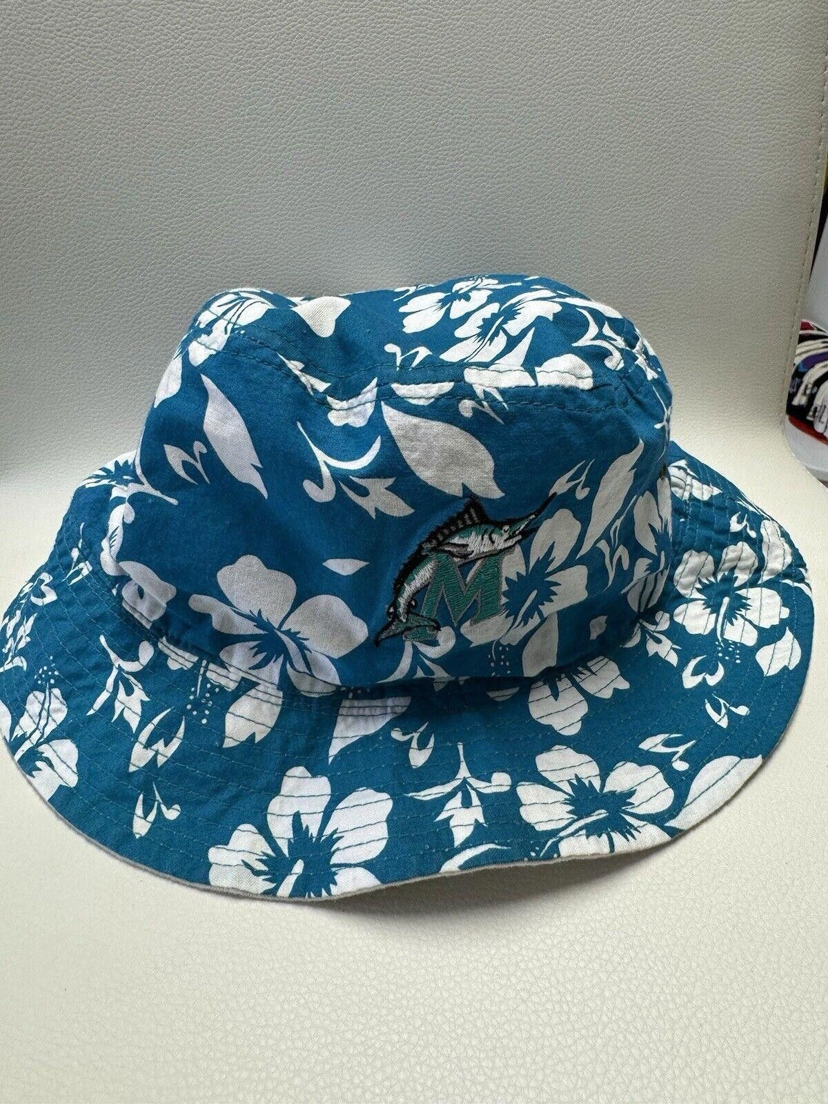 MLB Vintage MLB Florida Marlins Reversible Bucket Hat Size ONE SIZE - 3 Thumbnail
