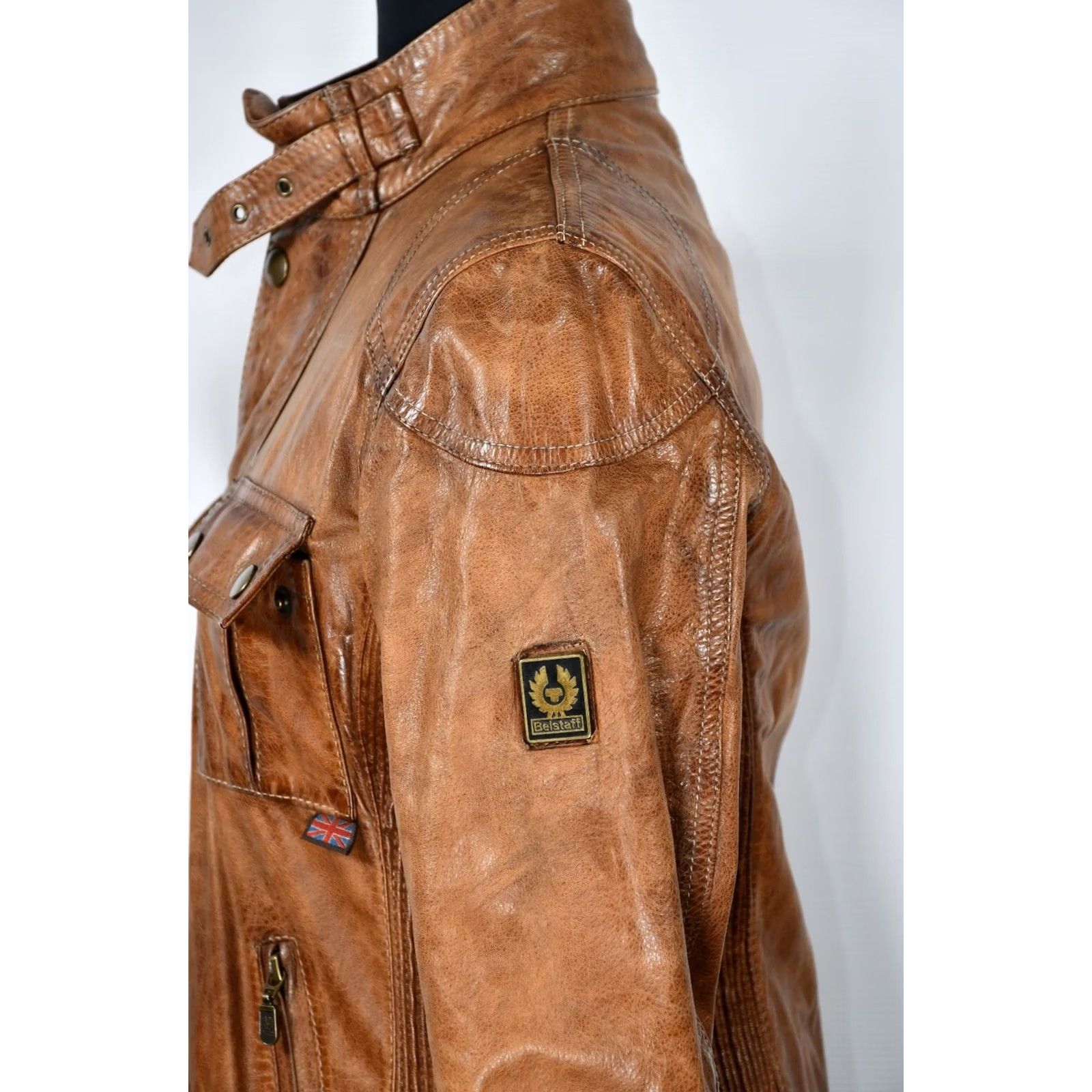 Belstaff Belstaff Jacket Women's Brown Leather Button Zip Size 44 Belstaff Leather Jacket Womens Brown Size 44 Regular XS? Size M / US 6-8 / IT 42-44 - 7 Thumbnail