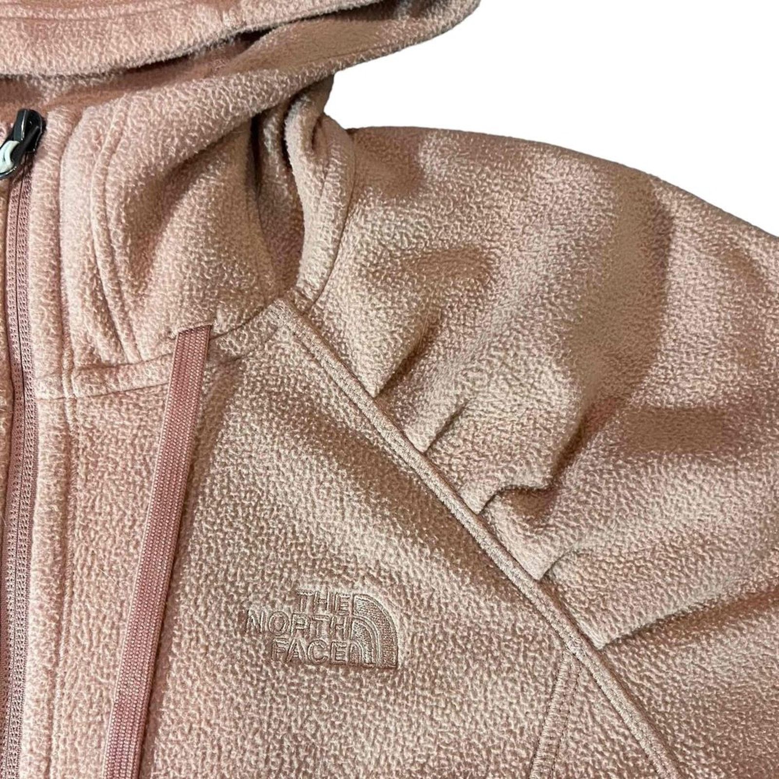 The North Face The North Face Womens Full Zip Fleece Hoodie Jacket Peach Size M / US 6-8 / IT 42-44 - 3 Thumbnail