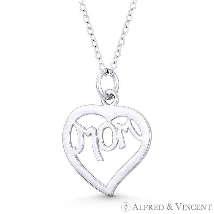 Other Heart Charm & "Mom" Script 25x19mm Pendant Size ONE SIZE - 1 Preview