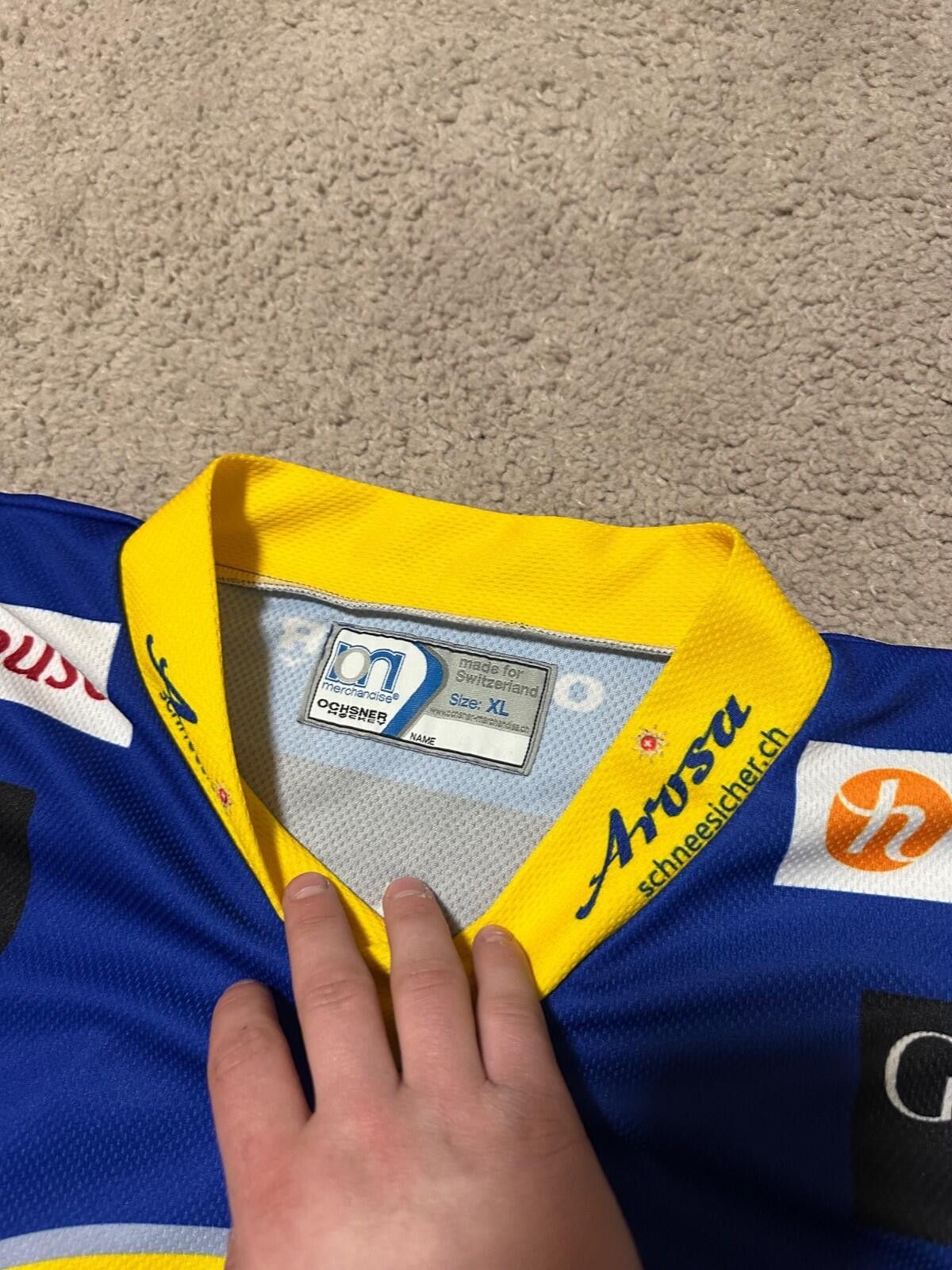 Other EHC AROSA HOCKEY SHIRT JERSEY OCHSNER sz XL #34 Size US XL / EU 56 / 4 - 5 Thumbnail