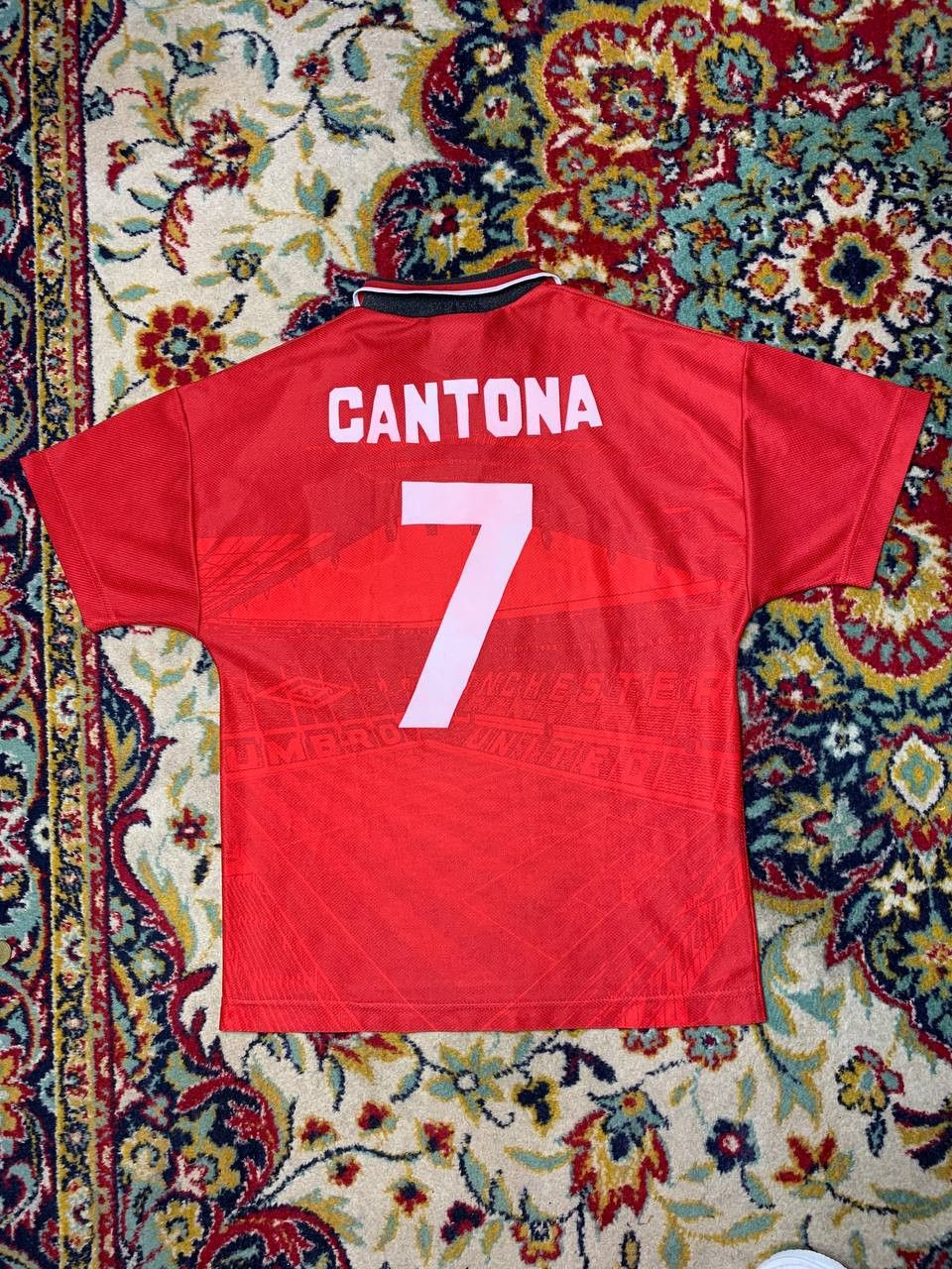 Umbro MANCHESTER UNITED 1994/1996 HOME FOOTBALL SHIRT CANTONA Size US XS / EU 42 / 0 - 2 Thumbnail