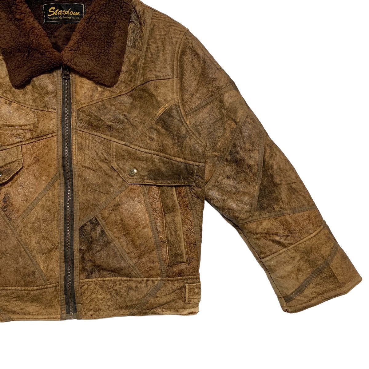 Japanese Brand Vintage Stardom Patchwork Style Leather Jacket Size US M / EU 48-50 / 2 - 3 Thumbnail