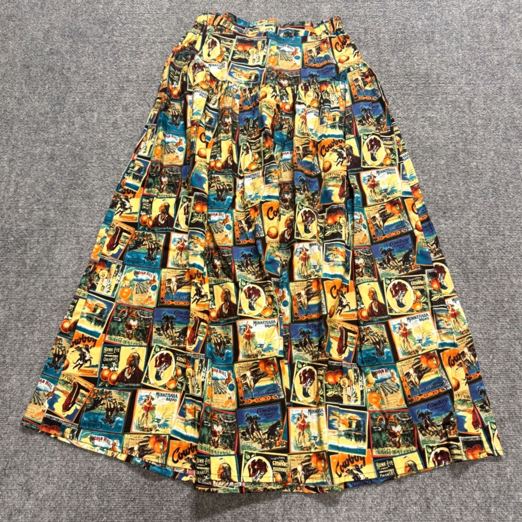 Vintage VINTAGE Skirt Western Novelty Print MIDI-LENGTH 80s R.D Women's L Made In USA Size 36" / US 14 / IT 50 - 2 Thumbnail