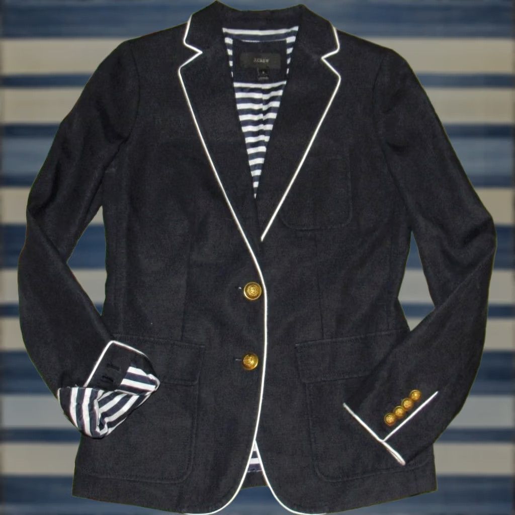 RHODE J CREW Navy Blue Rhodes Blazer Jacket Blazer 0 Women XS? Size XS / US 0-2 / IT 36-38 - 1 Thumbnail