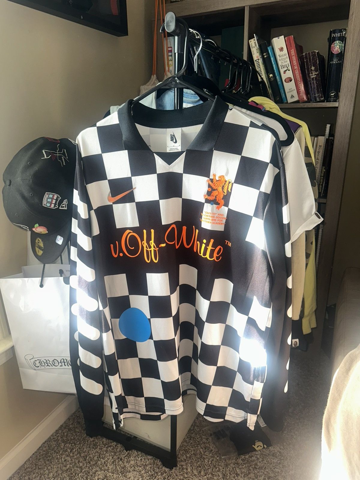 Nike × Off-White Nike x Off-White “Checkerboard” Jersey – Black/White Size US L / EU 52-54 / 3 - 1 Thumbnail