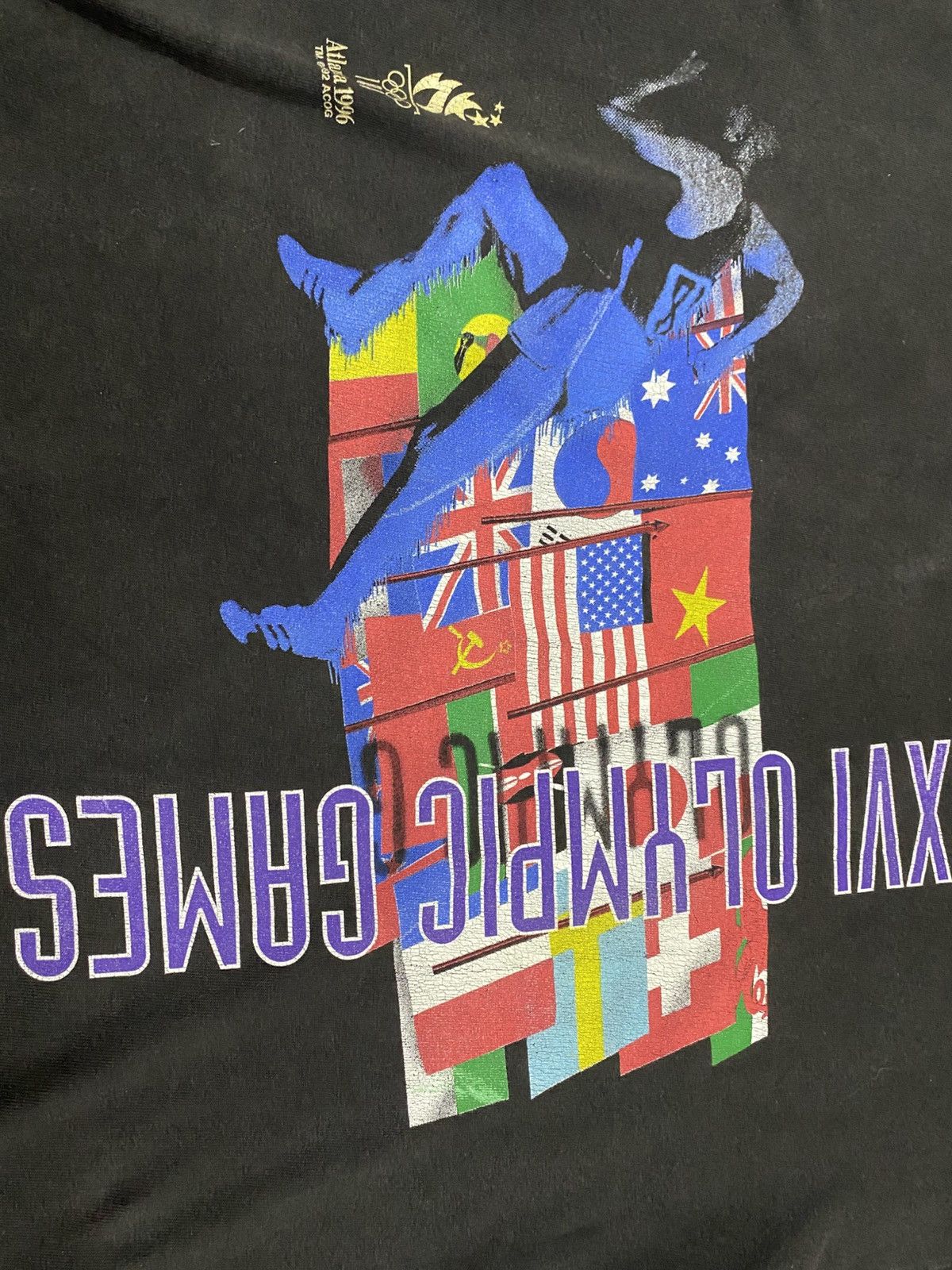 USA Olympics Rare Vtg Atlanta 1996 Olympic Games Tee Size US L / EU 52-54 / 3 - 7 Thumbnail